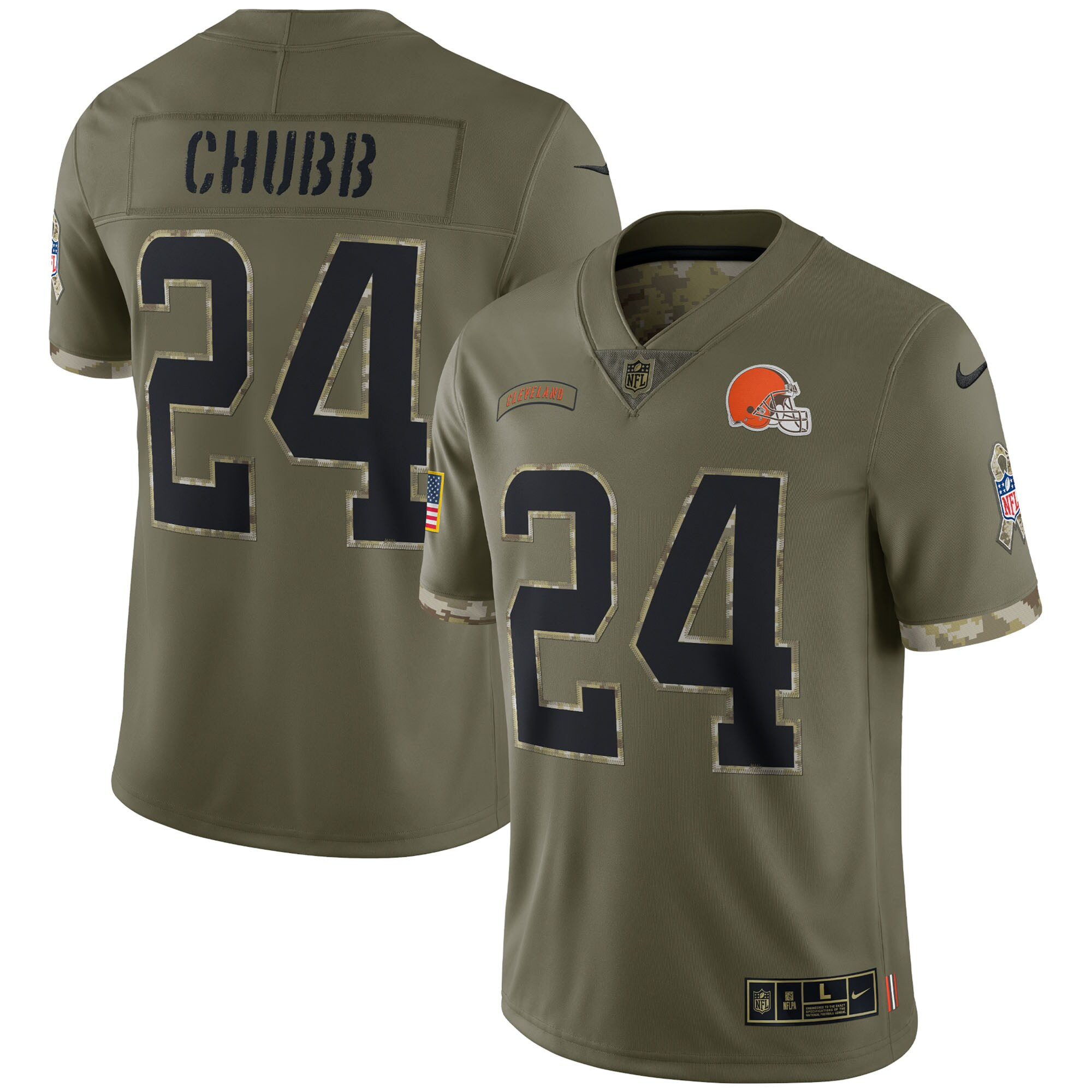 Youth’s Cleveland Browns 2022 Salute To Service Limited Jersey – All Stitched