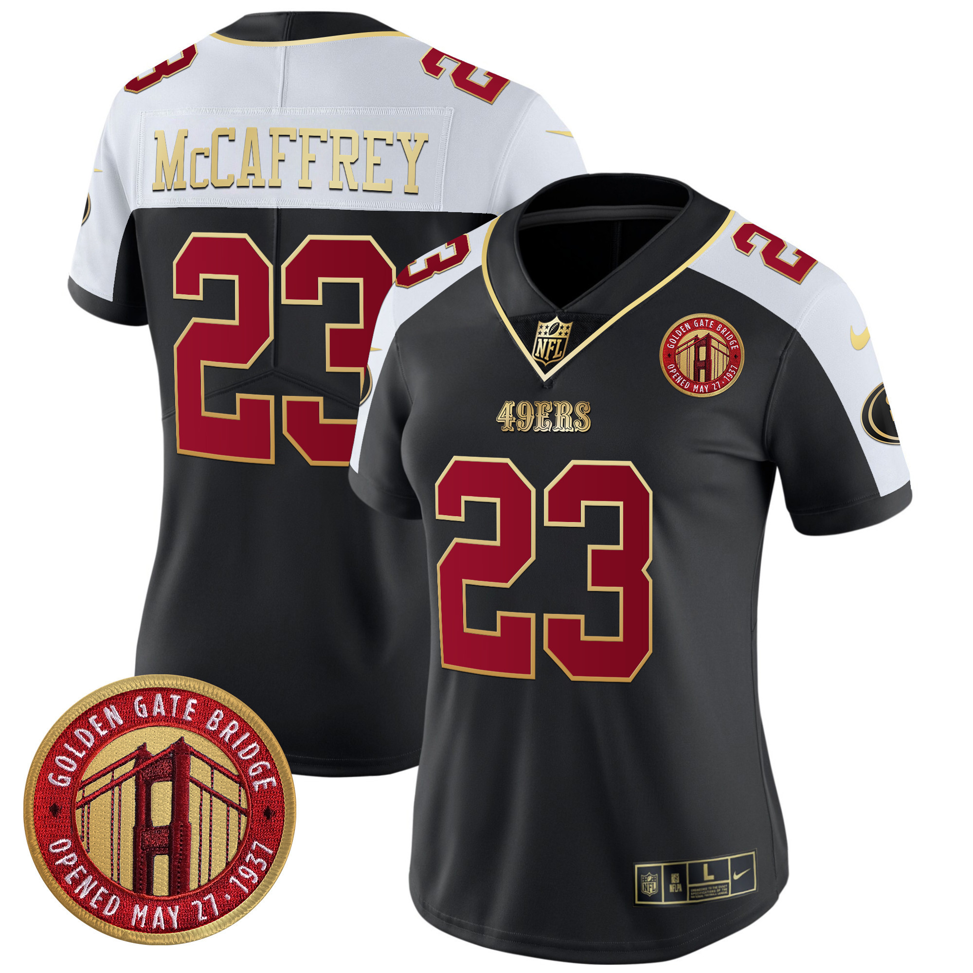 Women’s San Francisco 49ers Golden Gate Bridge Patch Vapor Limited Jersey – All Stitched