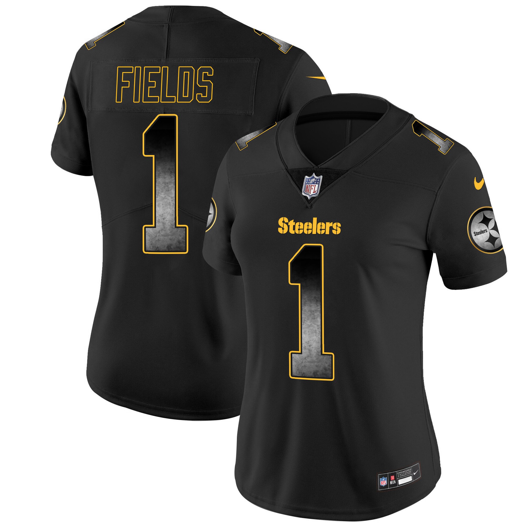 Women’s Pittsburgh Steelers Arch Smoke Vapor Jersey – All Stitched
