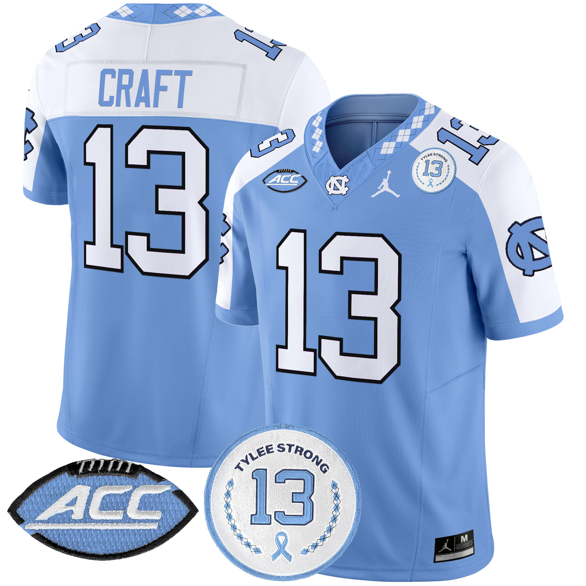 Men’s North Carolina Tar Heels 2024 Tylee Strong Patch Vapor Limited Jersey – All Stitched