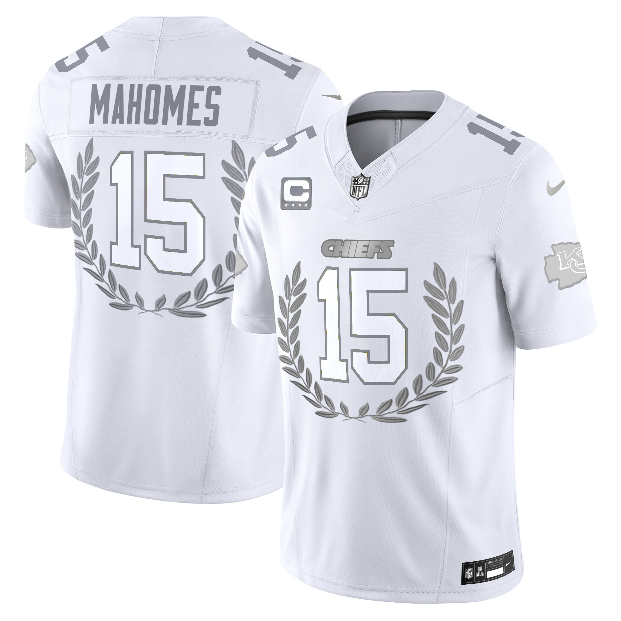 Kansas City Chiefs Platinum MVP Vapor Limited Jersey – All Stitched