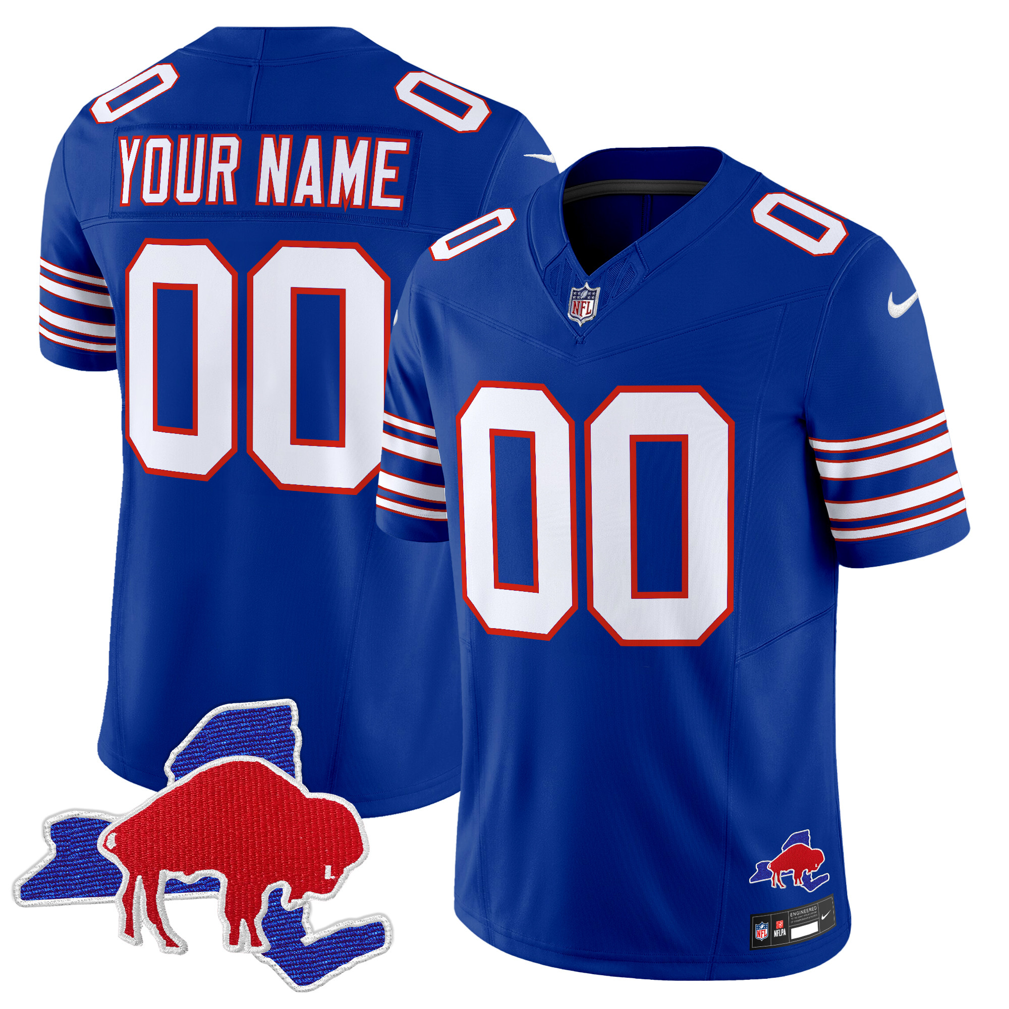 Buffalo Bills Throwback 2024 Vapor Limited Custom Jersey – All Stitched