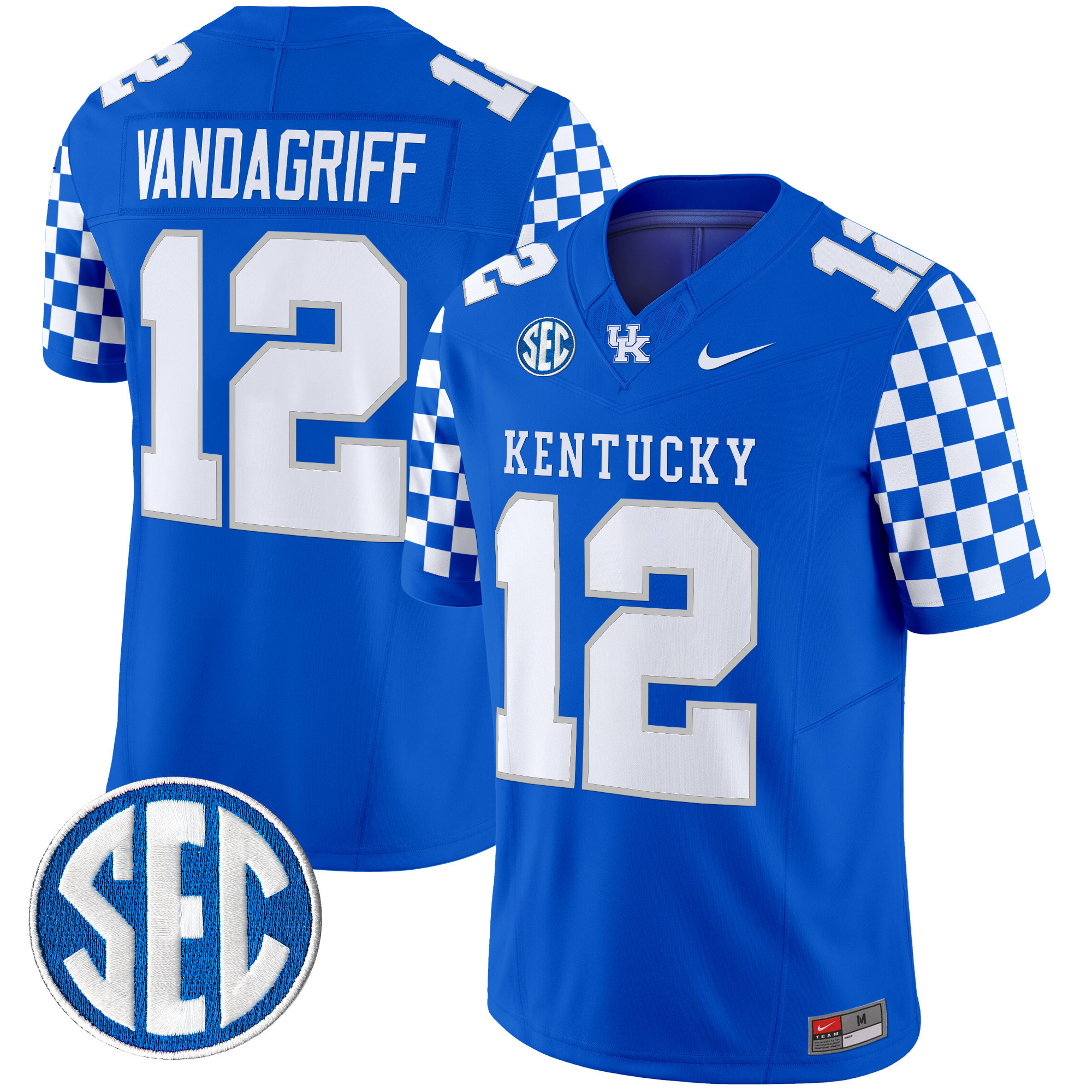 Men’s Kentucky Wildcats 2024 Checkerboard Vapor Limited Jersey – All Stitched