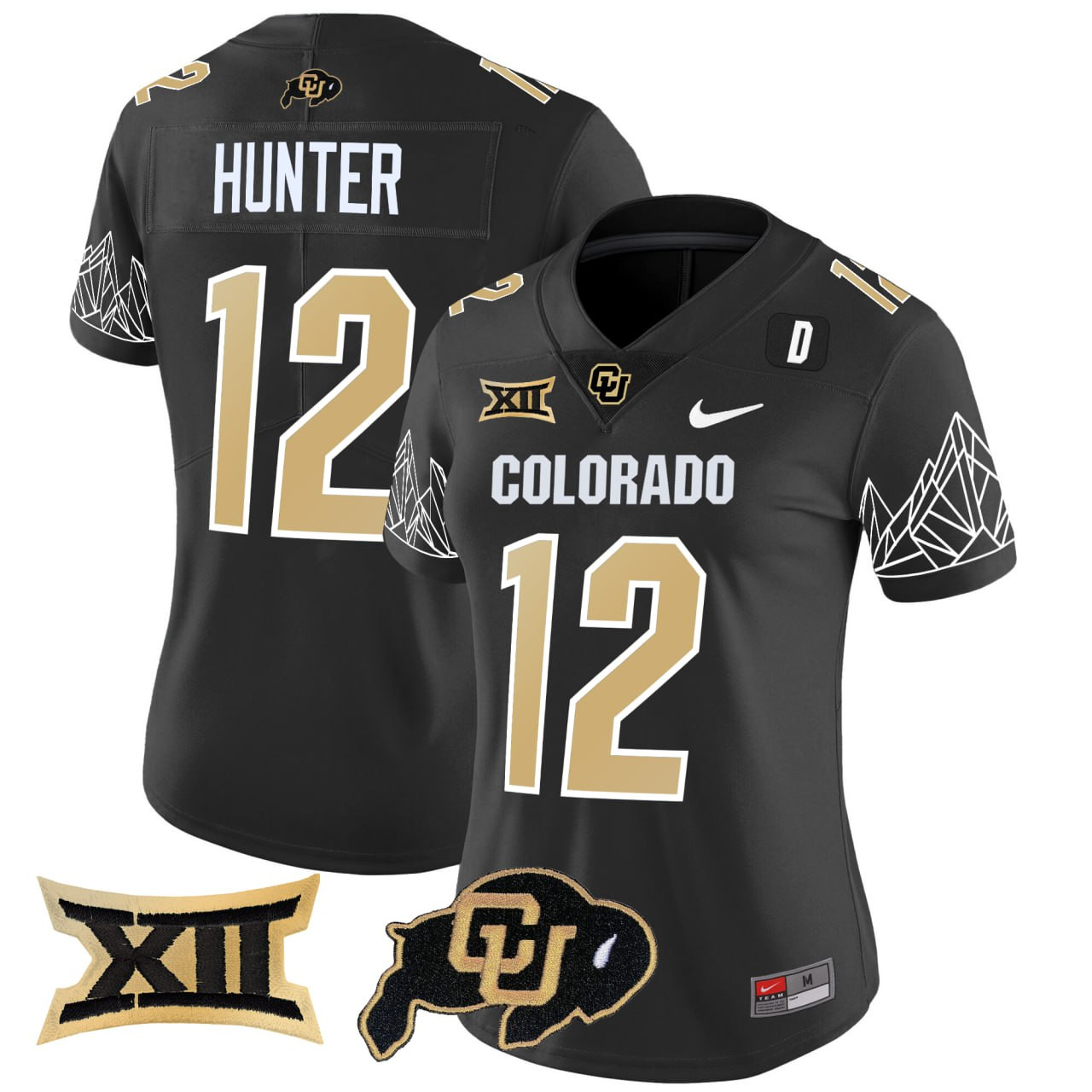 Travis Hunter Women’s Colorado Buffaloes Vapor Limited Jersey V3 – Big 12 XII Patch – All Stitched