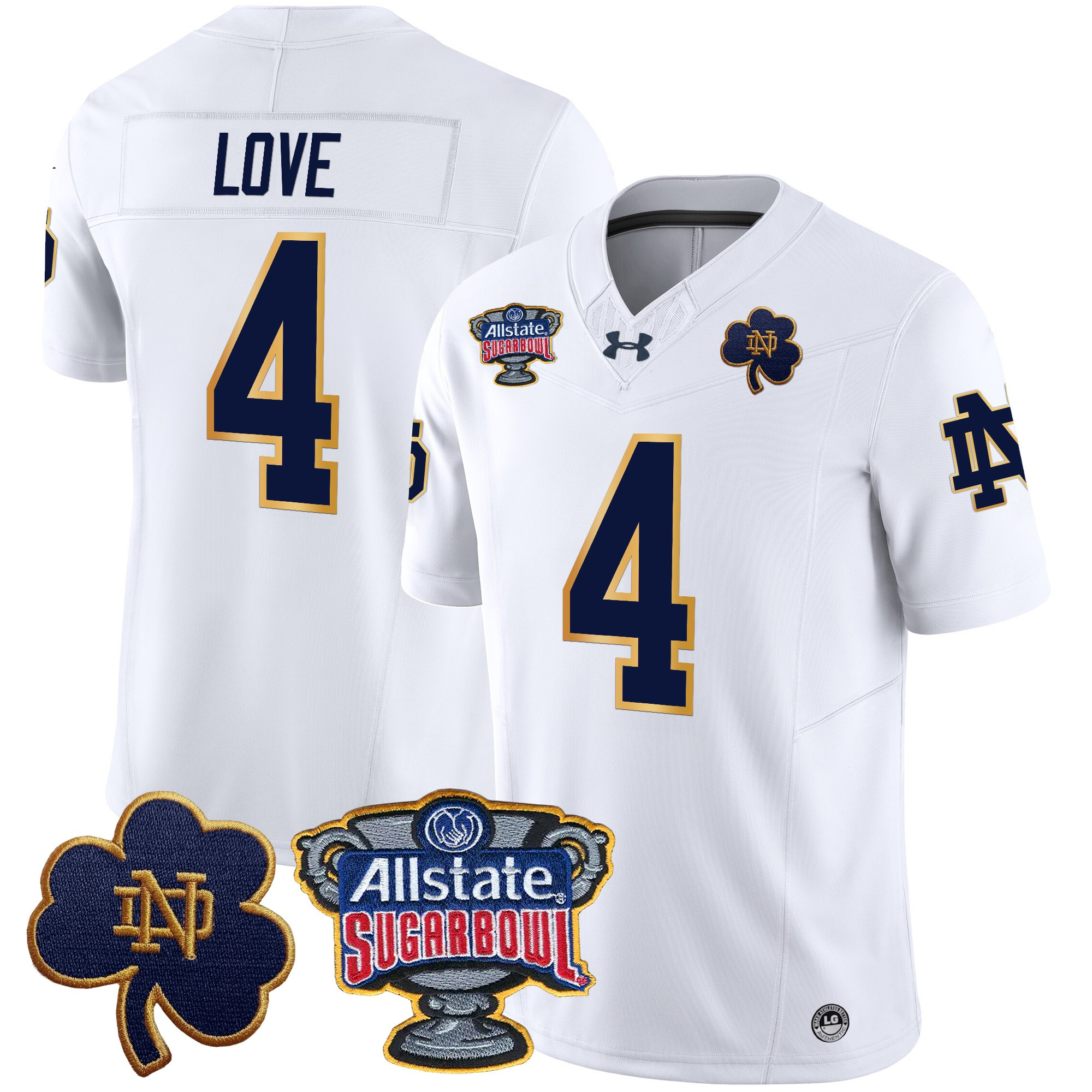 Men’s Notre Dame Fighting Irish 2024 Sugar Bowl Patch Vapor Limited Jersey – All Stitched
