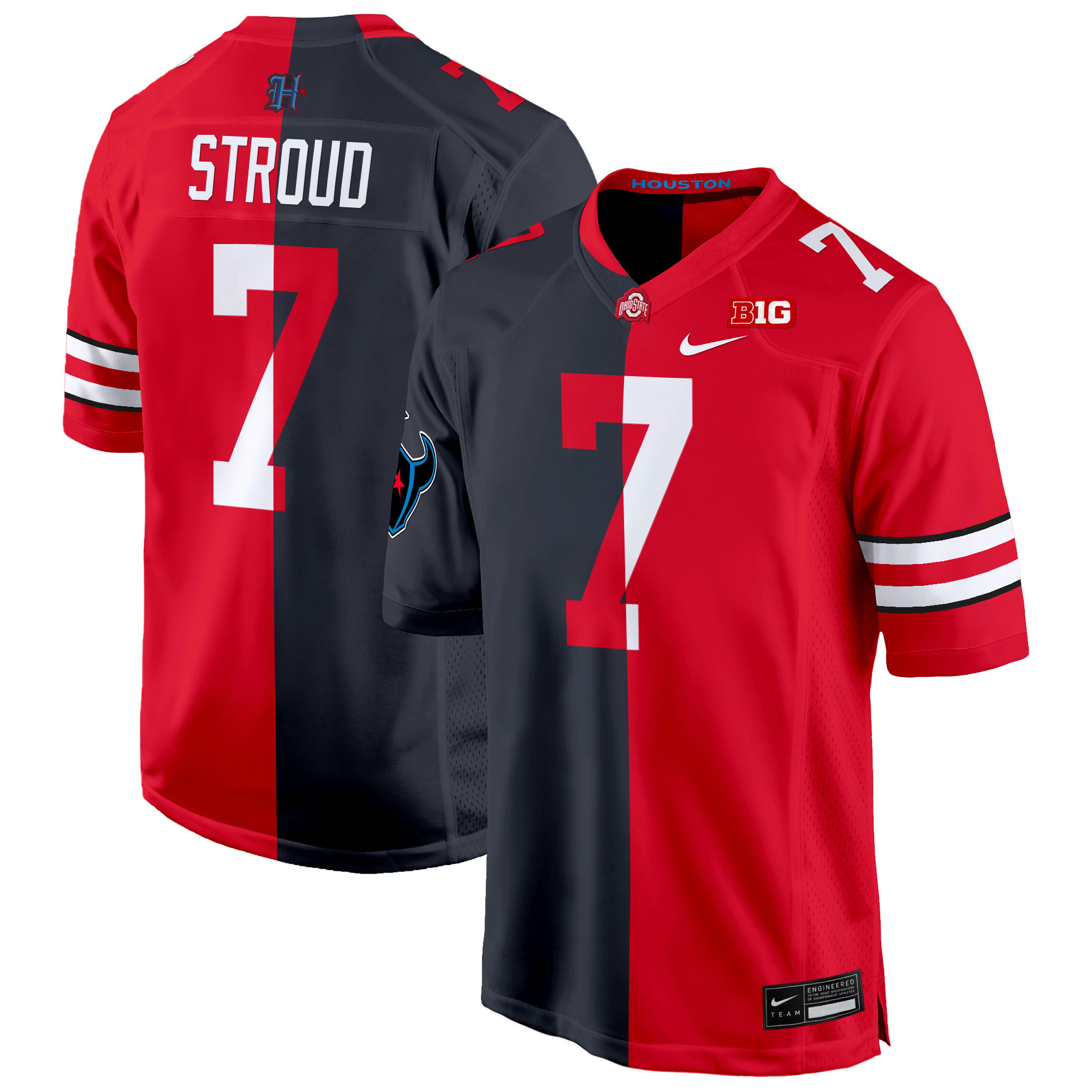 Ohio State Buckeyes Split Game Jersey – All Stitched