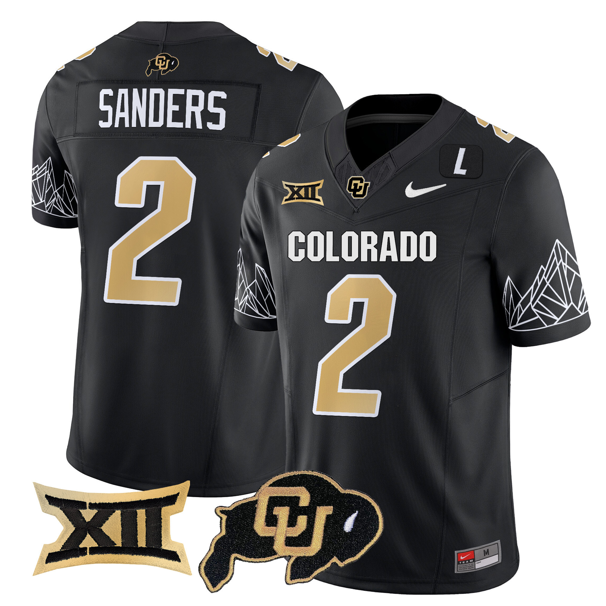 Men’s Colorado Buffaloes Vapor Limited Jersey V3 – Big 12 XII Patch – All Stitched