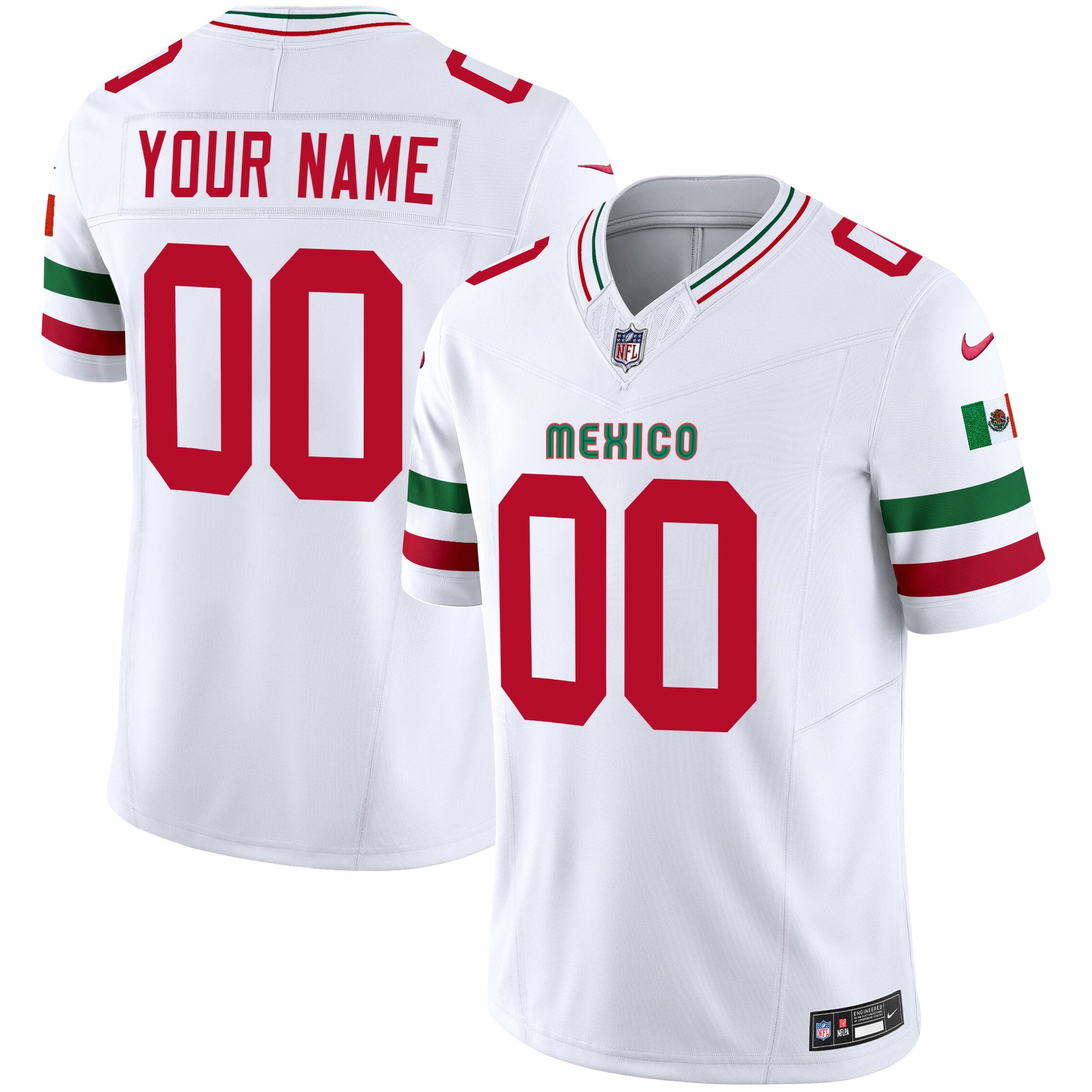 2024 Mexico Vapor Limited Custom Jersey – All Stitched