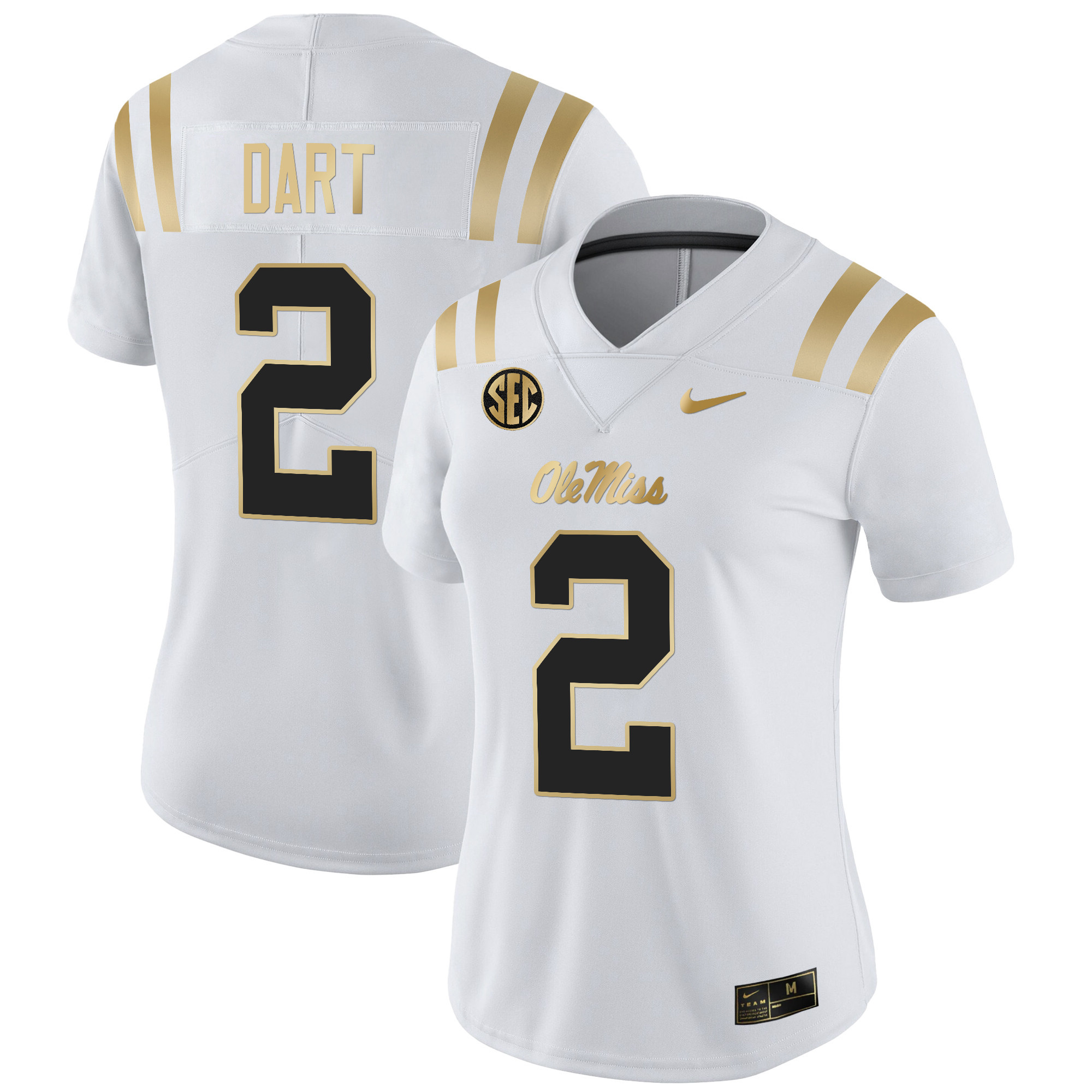 Women’s Ole Miss Rebels 2024 Gold Vapor Limited Jersey – All Stitched