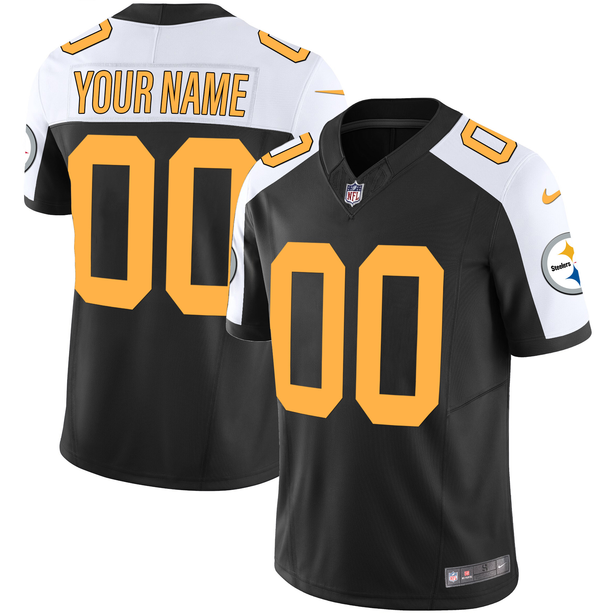 Pittsburgh Steelers Vapor Limited Custom Jersey V2 – All Stitched