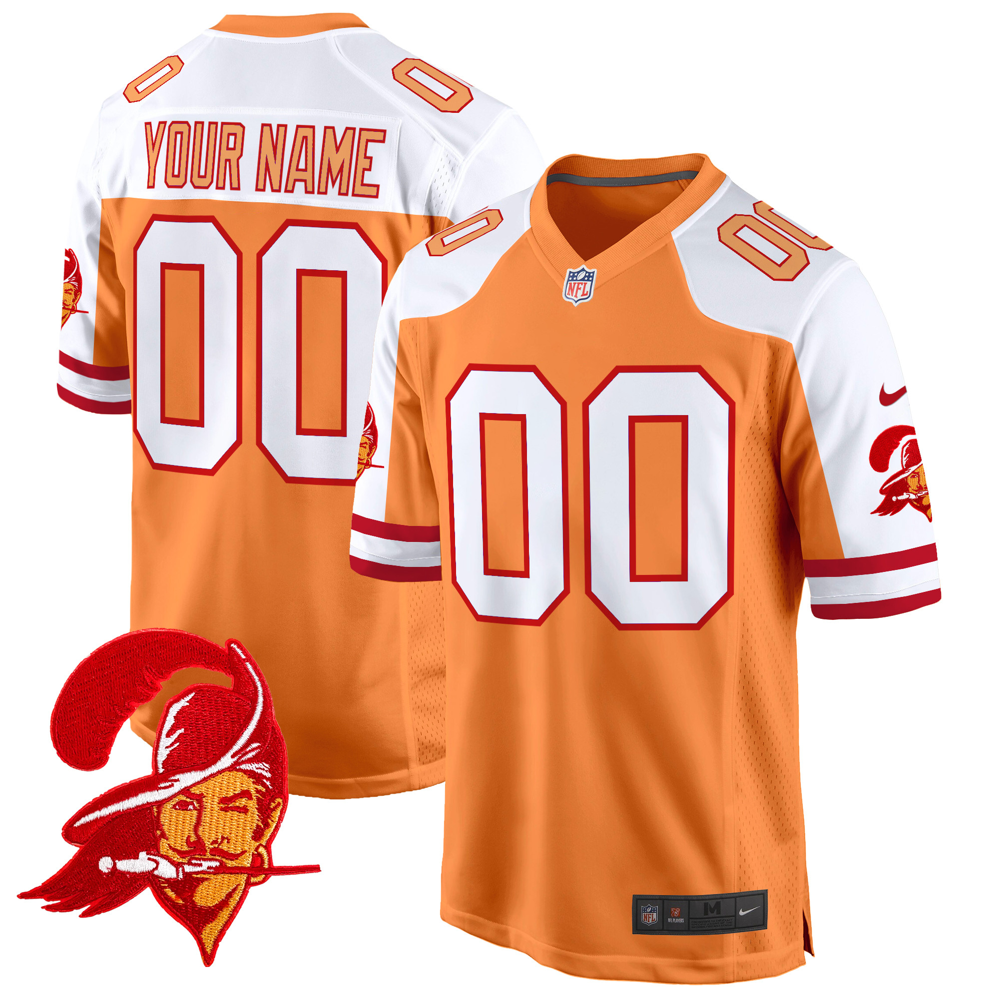 Tampa Bay Tampa Bay Buccaneers Throwback Game Custom Jersey – All Stitched