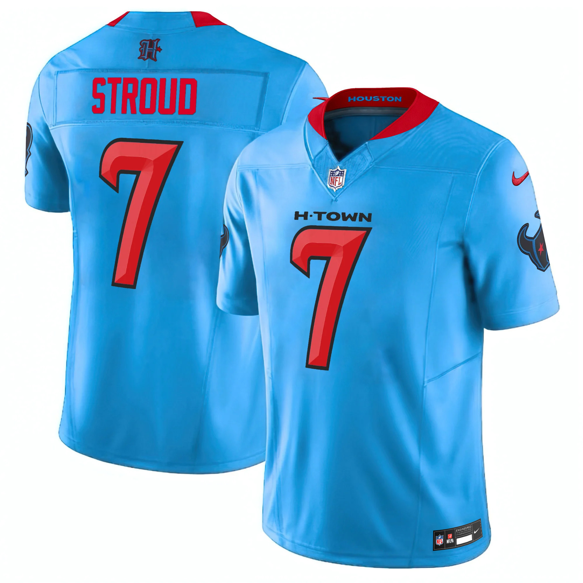 Men’s Houston Texans 2024 Vapor Limited Blue Jersey – All Stitched