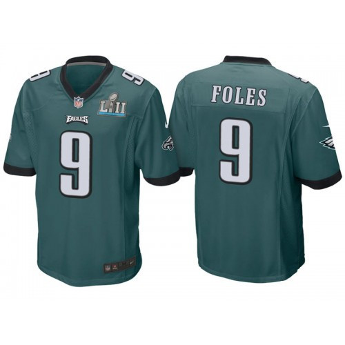 Nick Foles Philadelphia Eagles Midnight Green Super Bowl Jersey – All Stitched