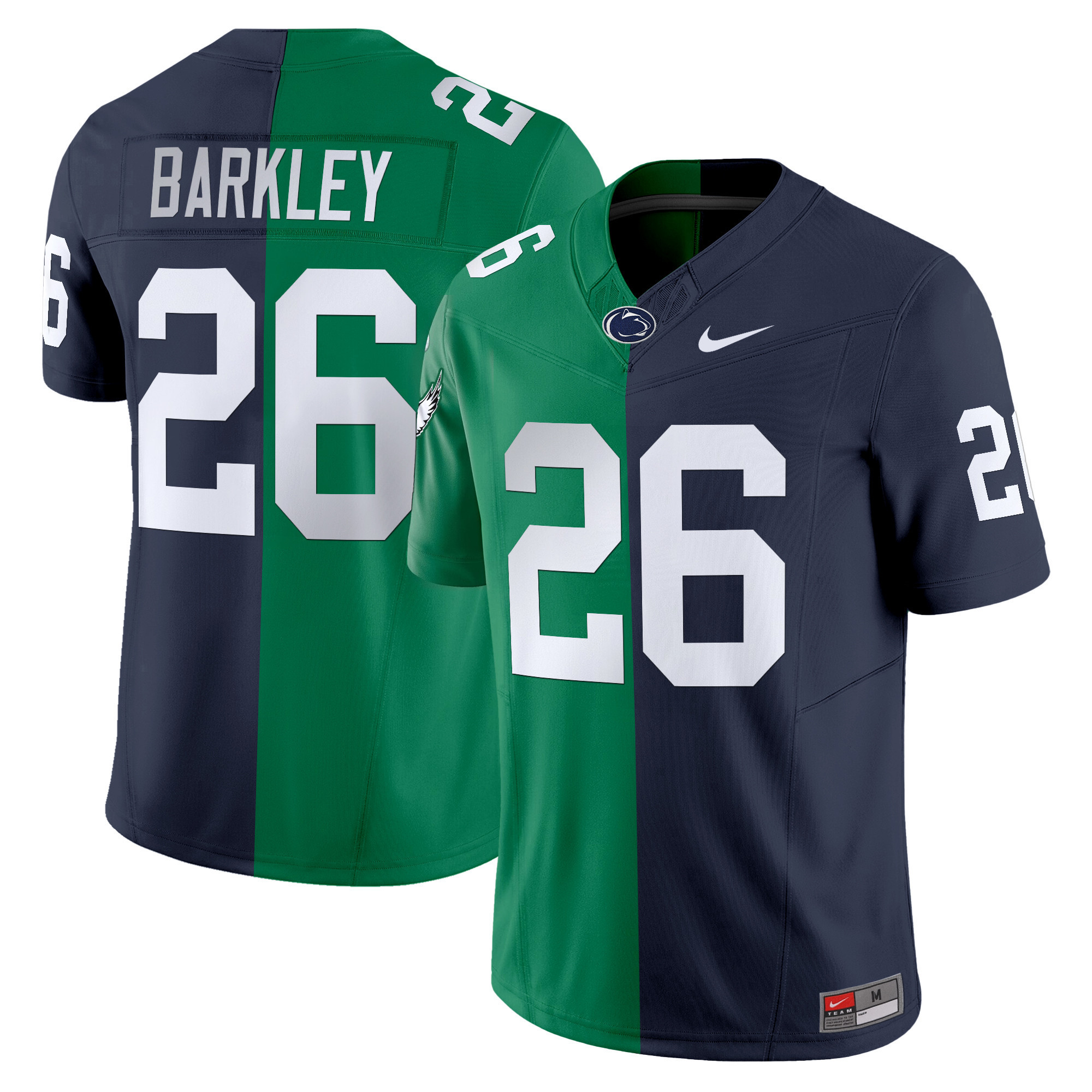 Saquon Barkley Eagles Split Vapor Limited Jersey – All Stitched