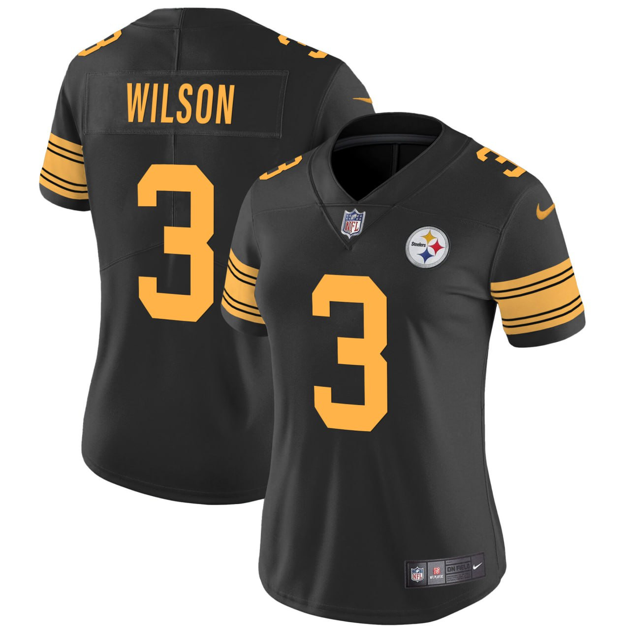Russell Wilson Women’s Pittsburgh Steelers Color Rush Vapor Limited Jersey – All Stitched