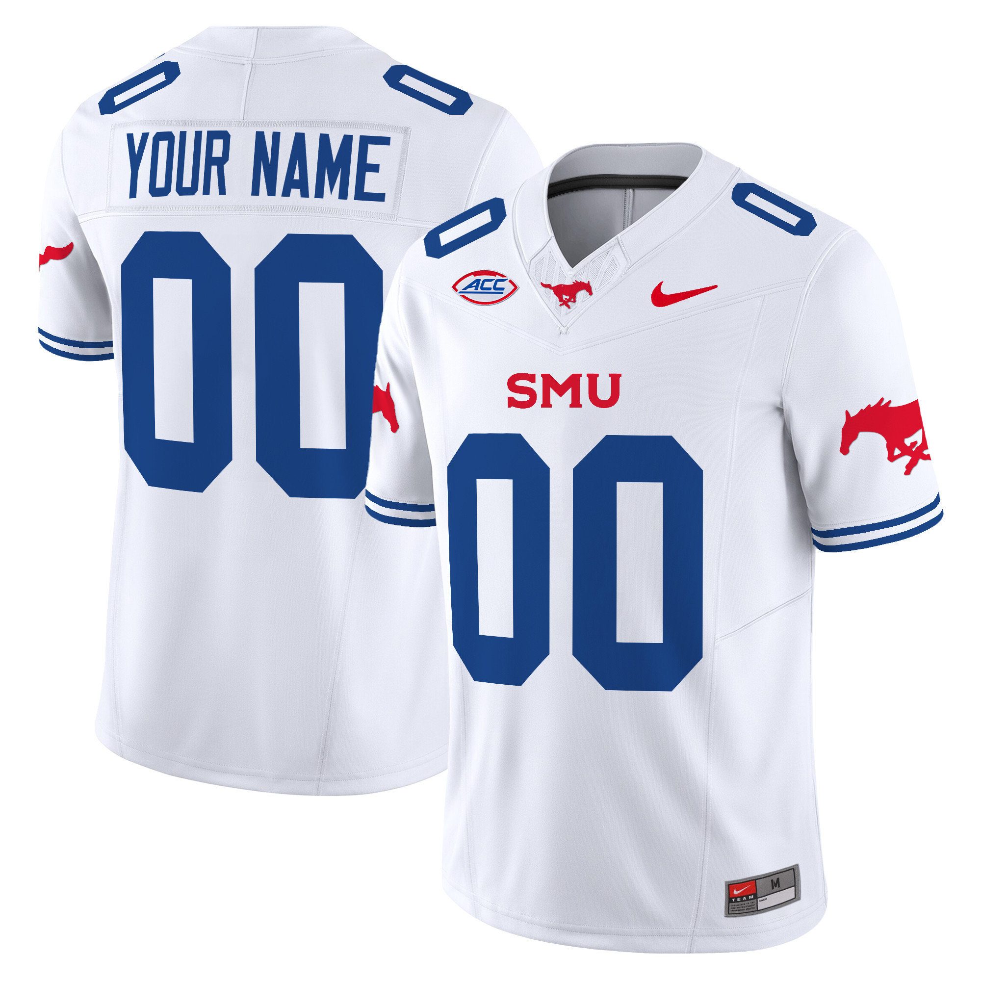 SMU Mustangs “Icy Whites” Vapor Limited Custom Jersey – All Stitched