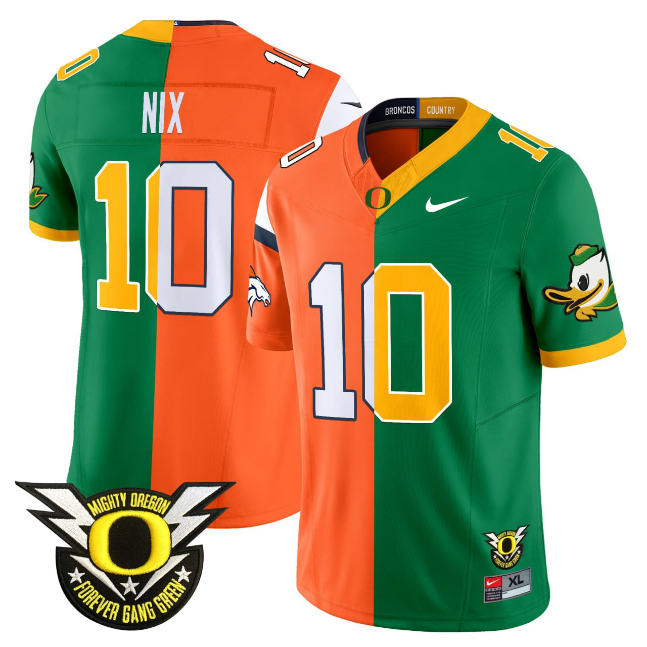 Bo Nix Oregon Ducks Split Limited Jersey – All Stitched