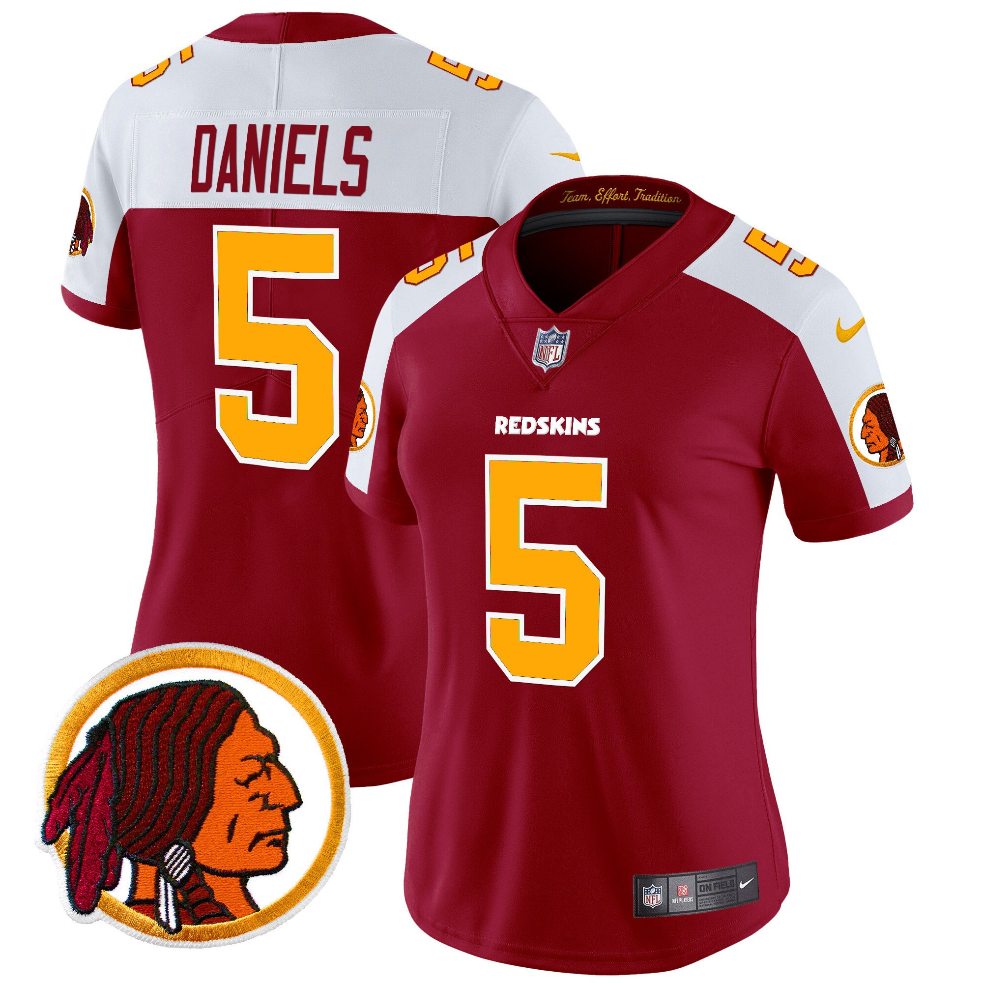 Women’s Washington Redskins Throwback Vapor Limited Jersey V2 – All Stitched