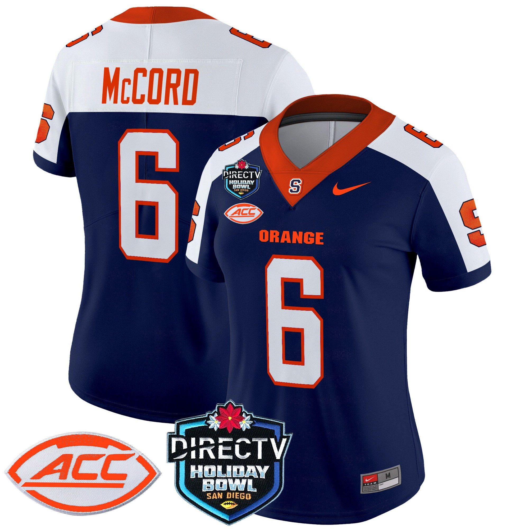 Women’s Syracuse Orange 2025 Holiday Bowl Patch Vapor Limited Jersey – All Stitched