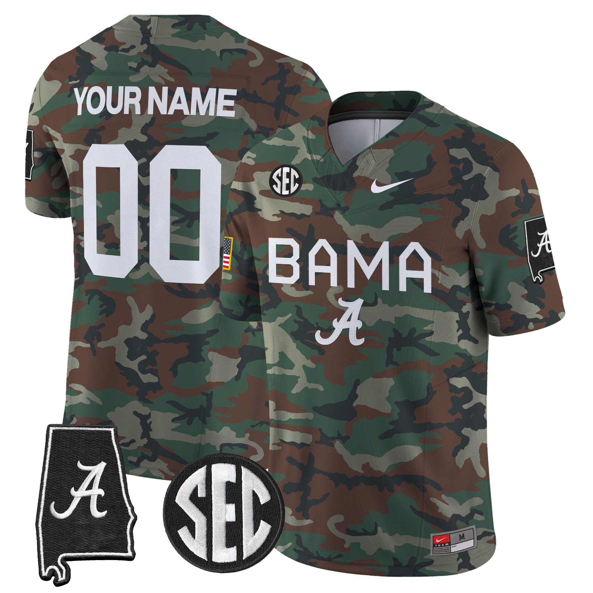 Alabama Crimson Tide 2024 Military Vapor Limited Custom Jersey – All Stitched