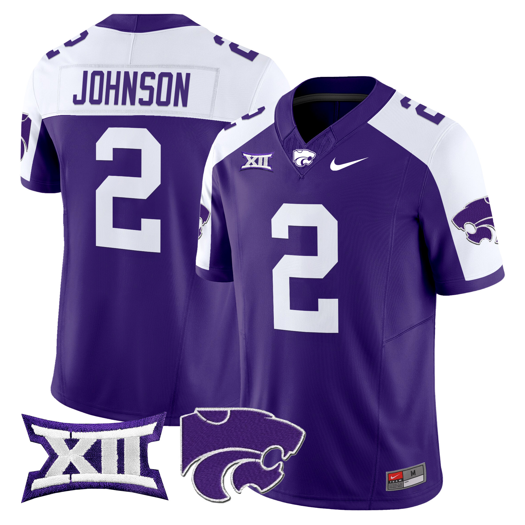 Men’s Kansas State Wildcats 2024 Vapor Limited Jersey – All Stitched