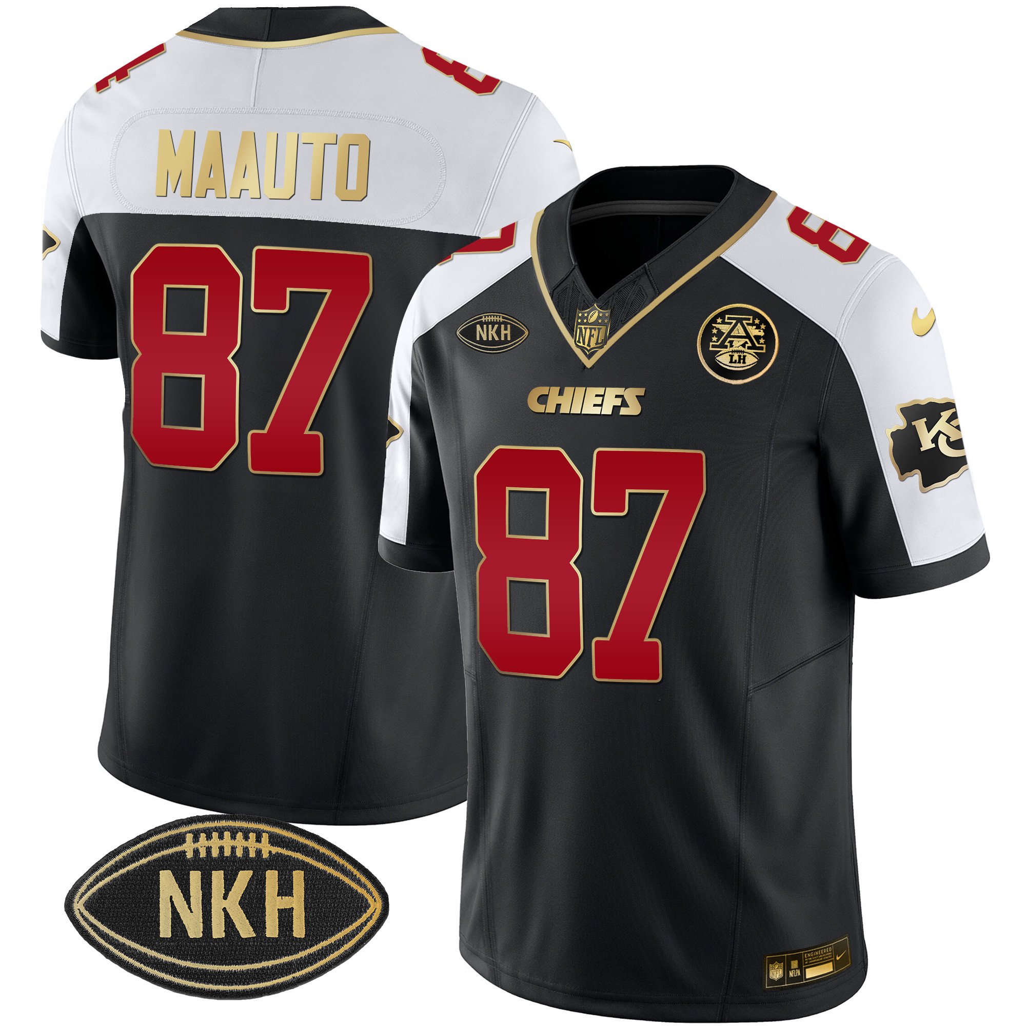 #87 Travis Kelce Maauto Kansas City Chiefs Vapor Jersey – All Stitched