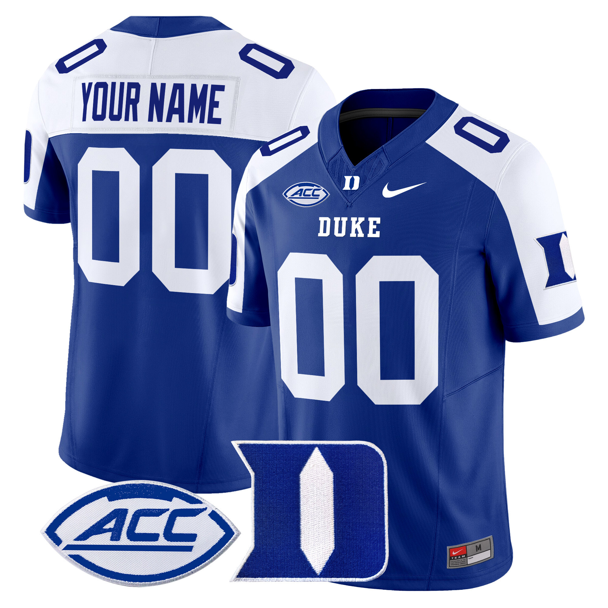 Duke Blue Devils 2024 Vapor Limited Custom Jersey – All Stitched