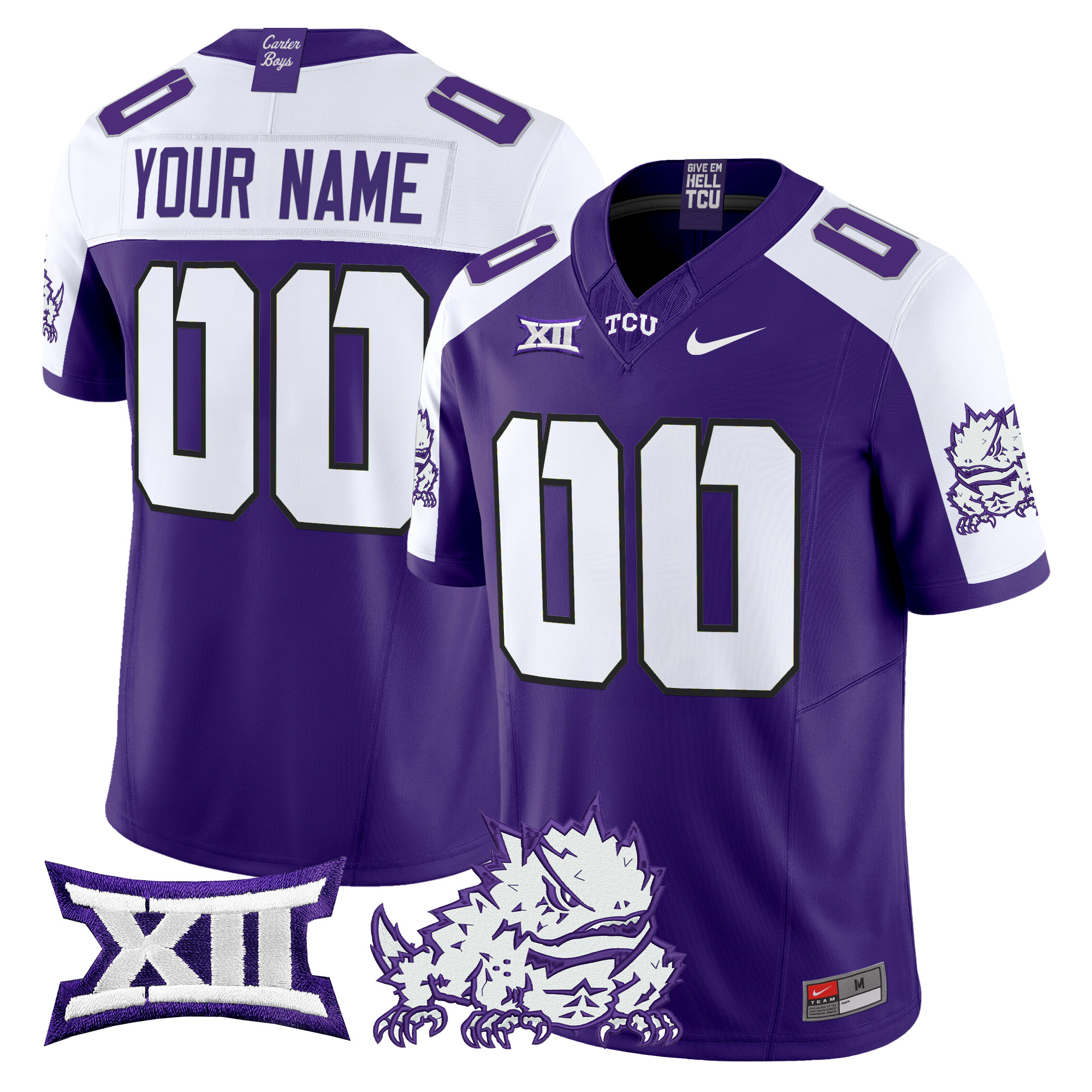 TCU Horned Frogs 2024 Vapor Limited Custom Jersey – All stitched