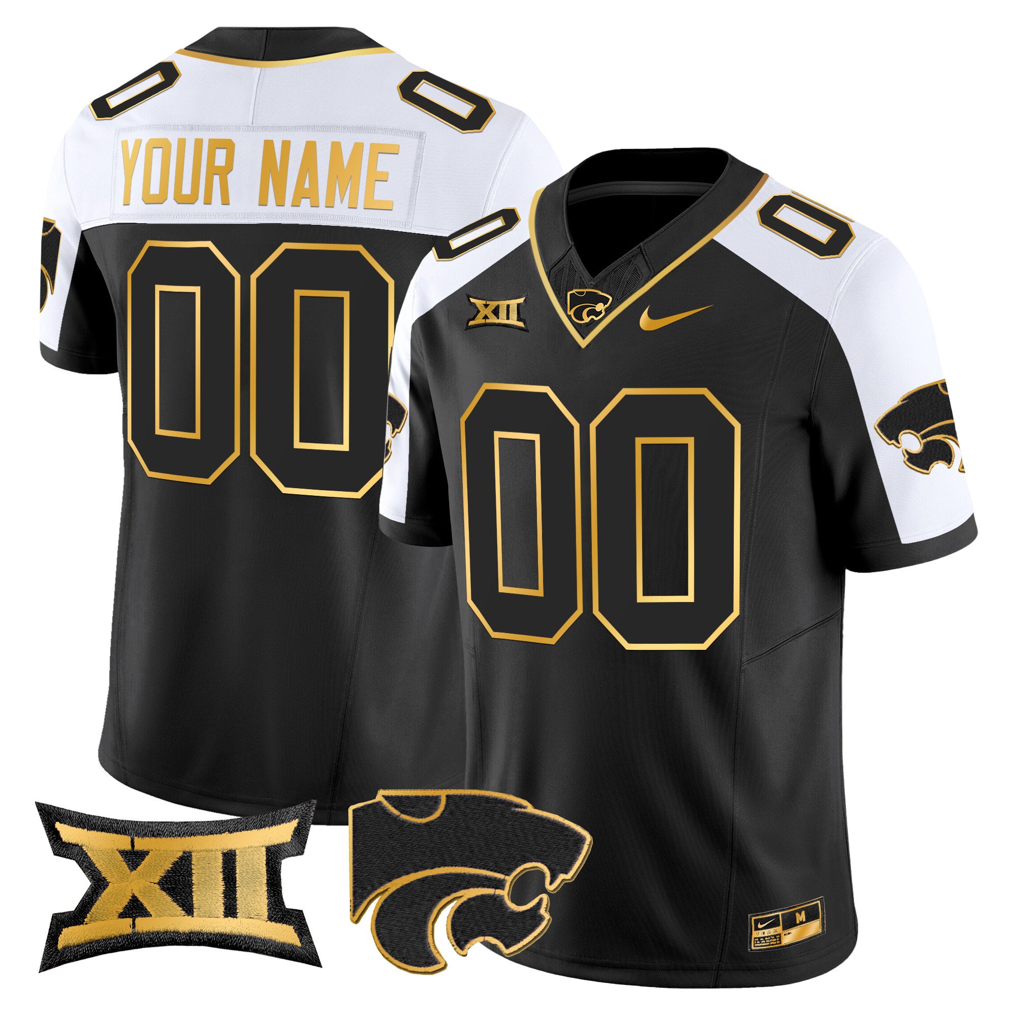 Kansas State Wildcats 2024 Gold Vapor Limited Custom Jersey – All Stitched