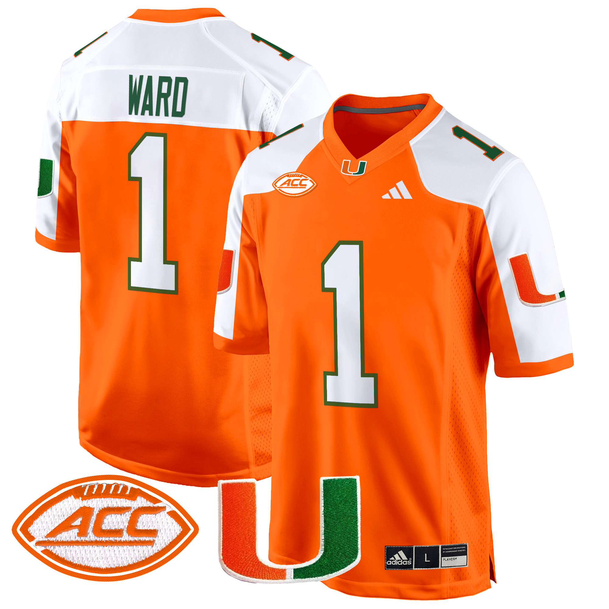 Men’s Miami Hurricanes 2024 Game Jersey – All Stitched