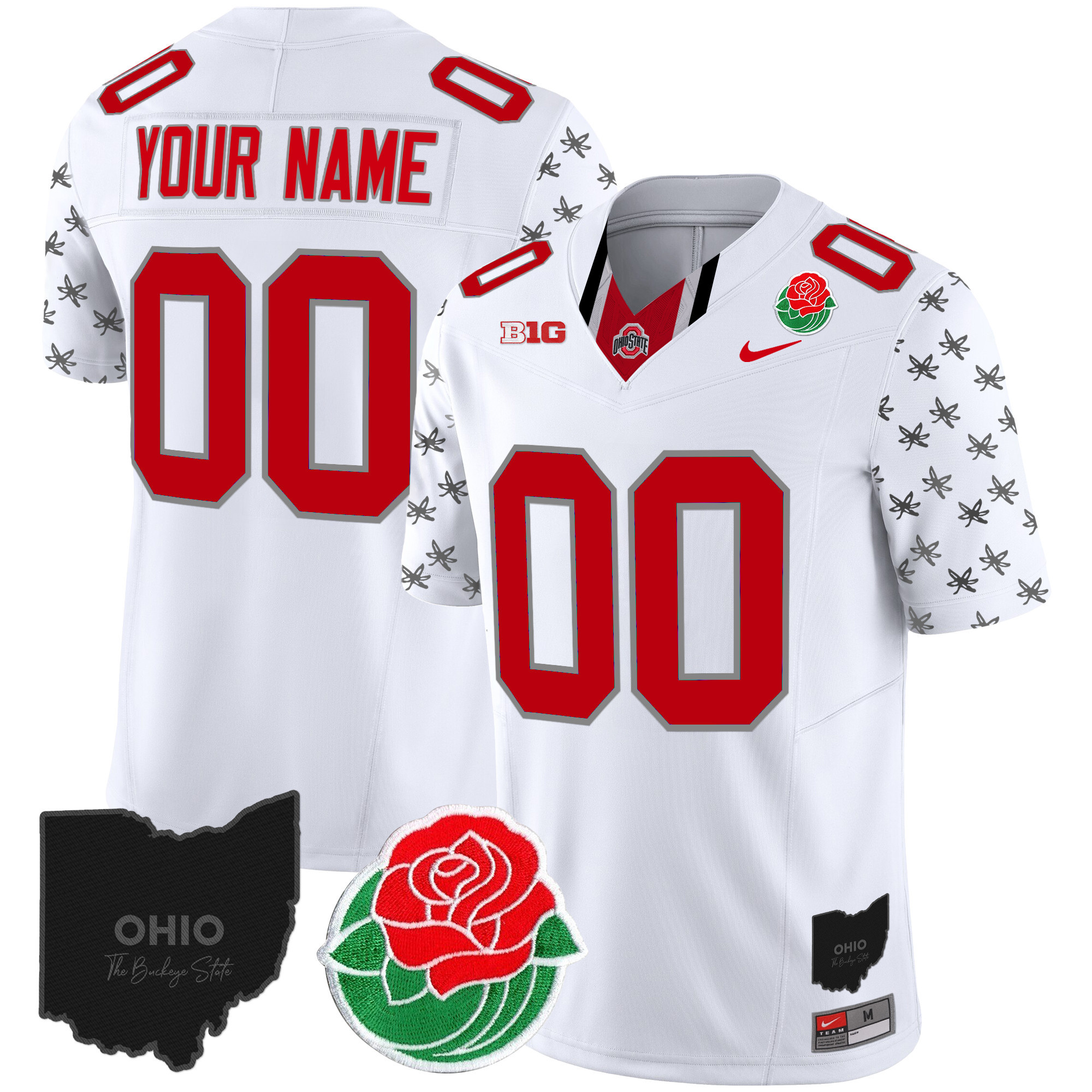 Ohio State Buckeyes Rose Bowl Vapor Limited Custom Jersey – All Stitched