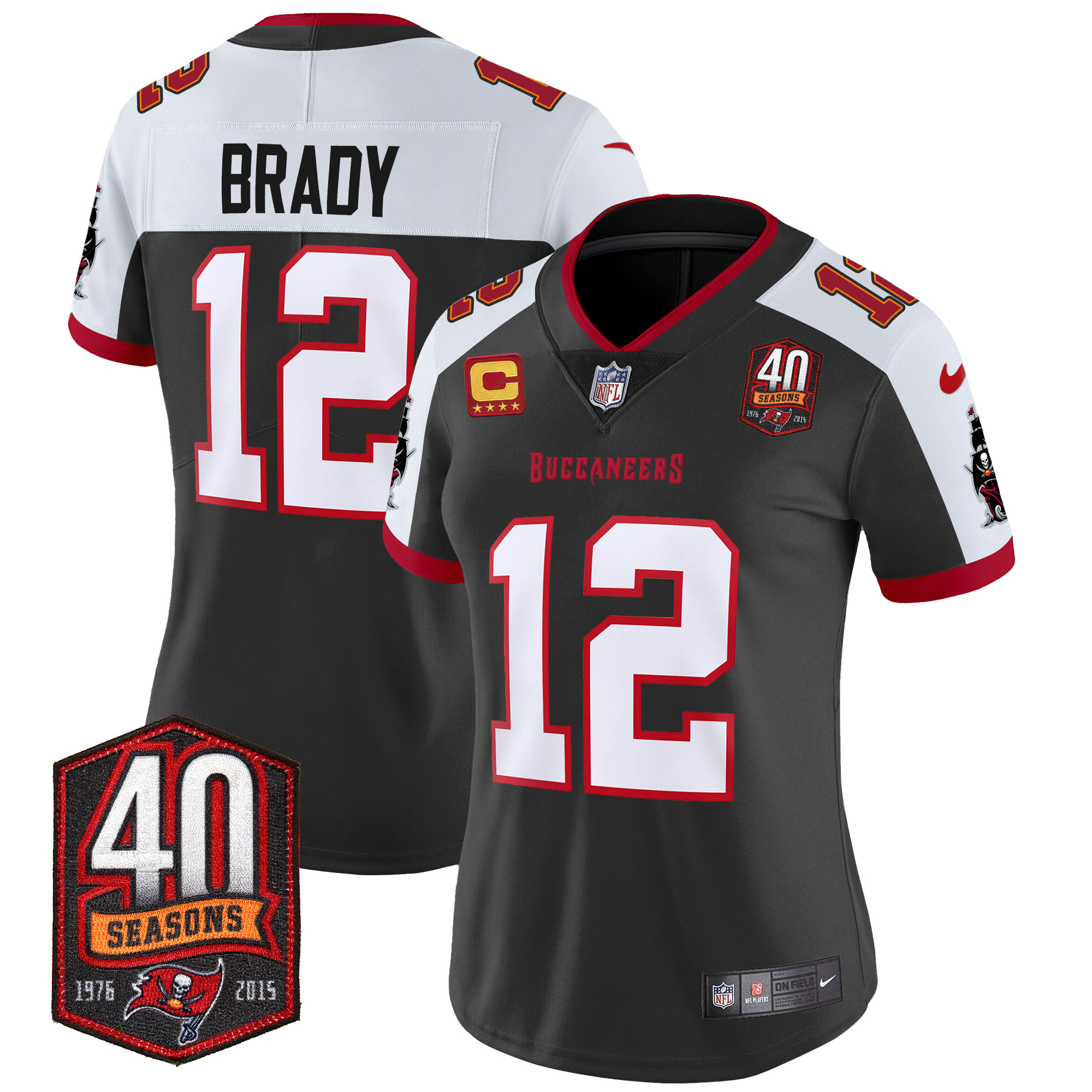 Women’s Tampa Bay Buccaneers 40th Season Patch Vapor Limited Jersey – All Stitched
