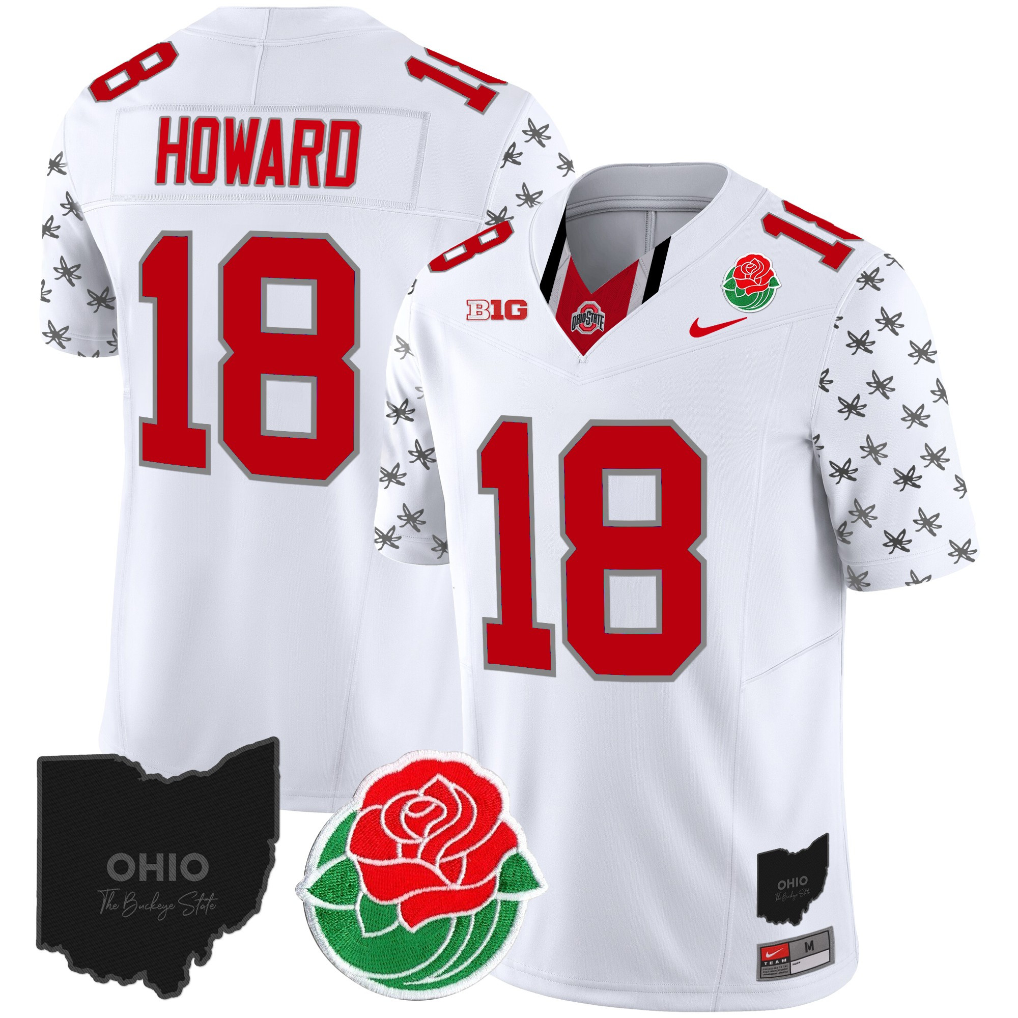 Men’s Ohio State Buckeyes Rose Bowl Vapor Limited Jersey – All Stitched