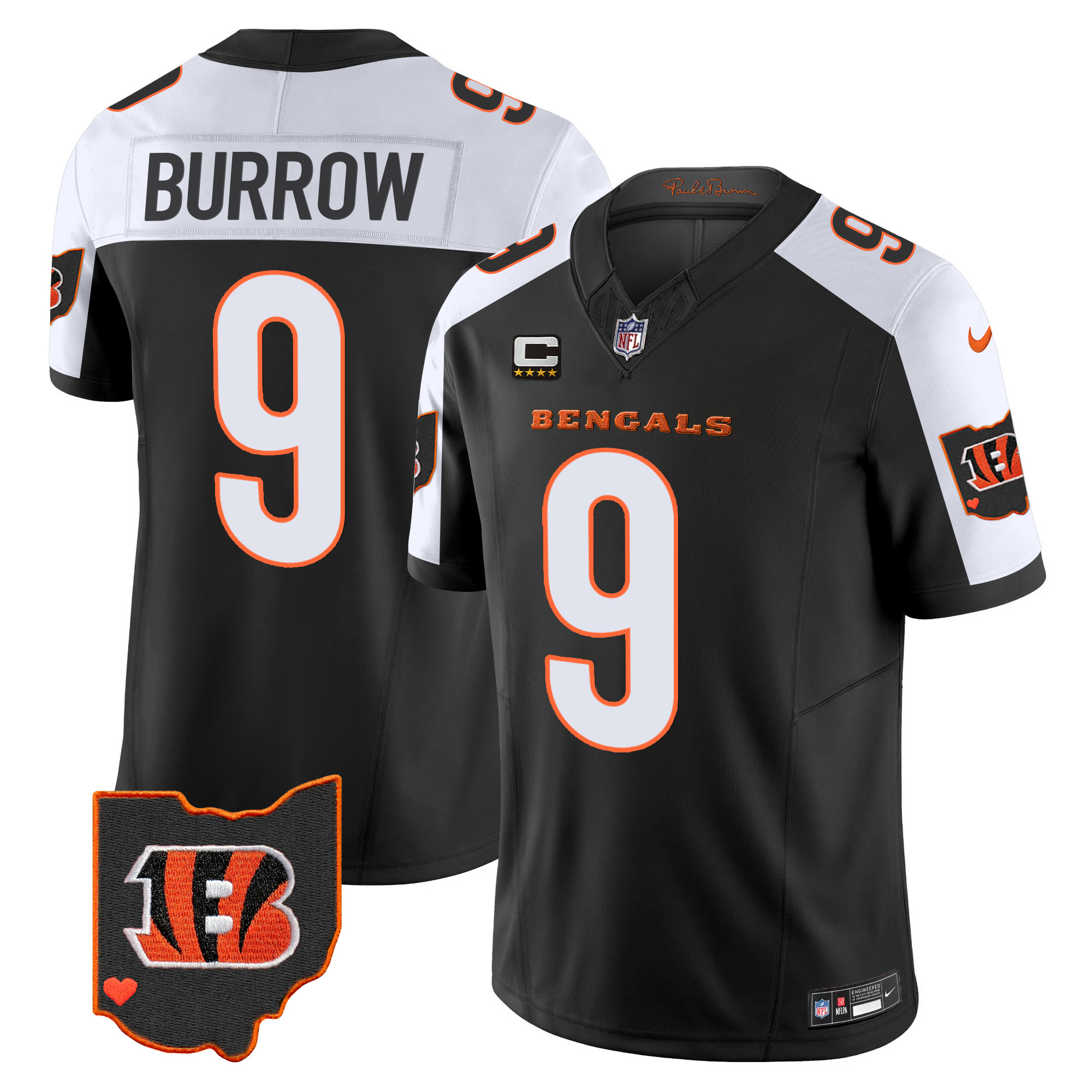 Men’s Cincinnati Bengals Ohio Patch Vapor Limited Jersey – All Stitched