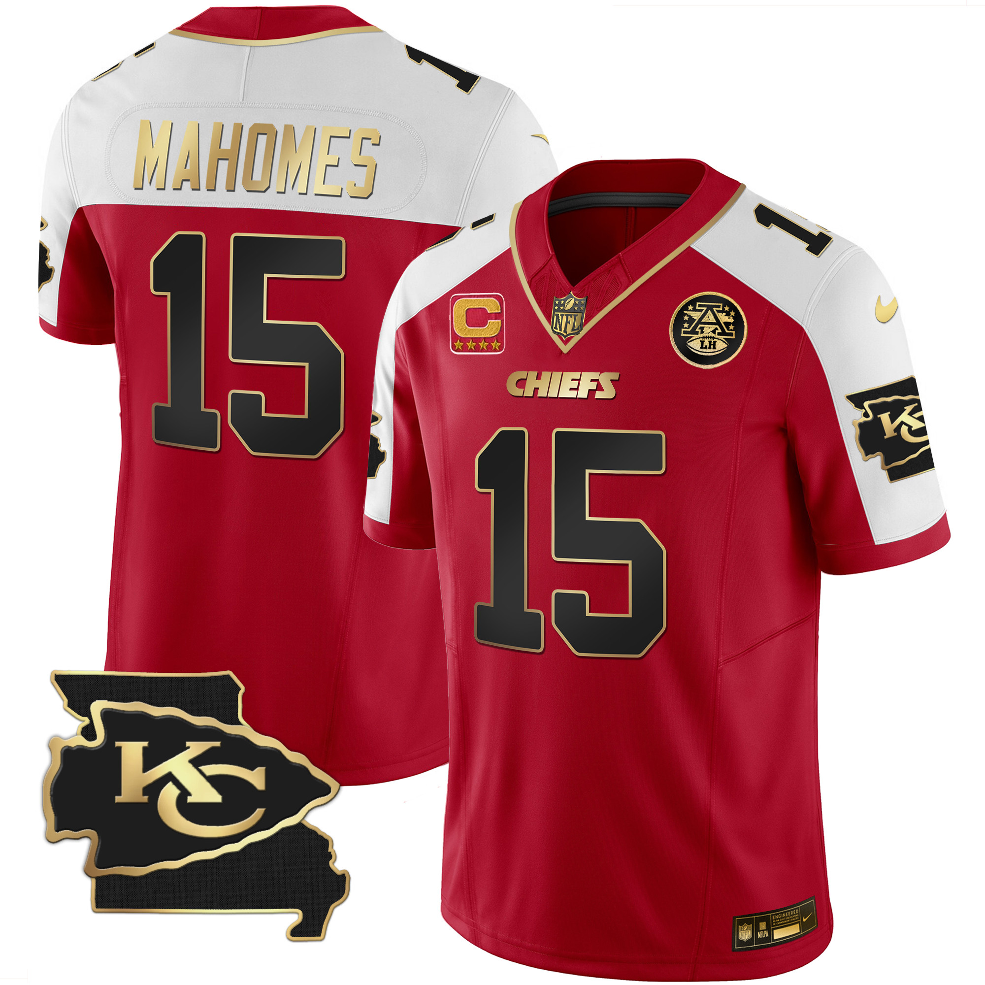 Men’s Kansas City Chiefs Missouri Patch Vapor Limited Jersey – All Stitched
