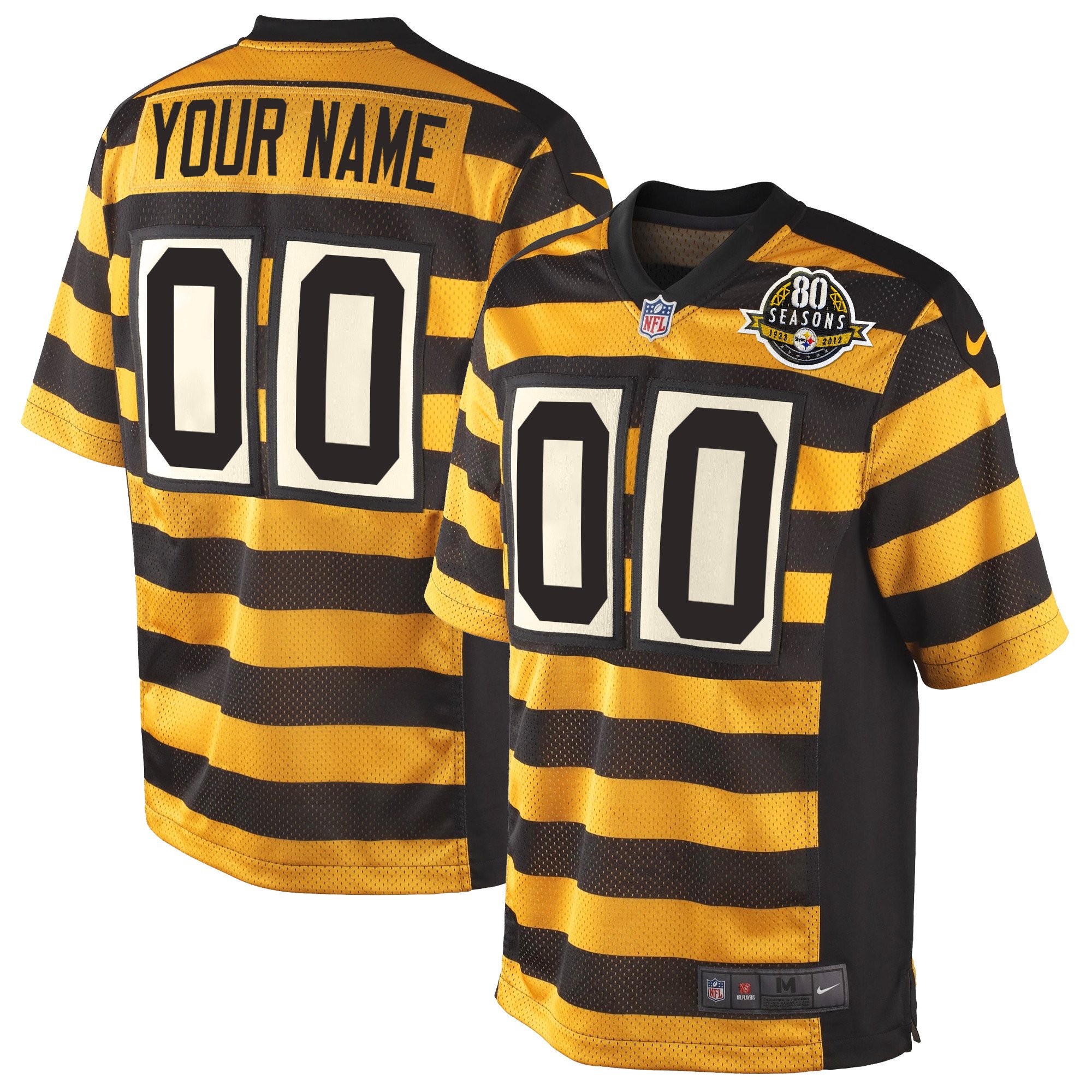 Pittsburgh Steelers Throwback Bunblebee Custom Jersey – All Stitched