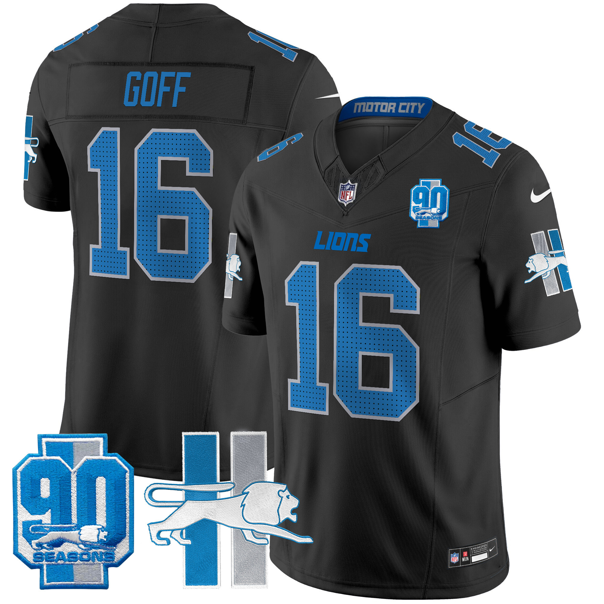 Men’s Detroit Lions 1946 Throwback Vapor Limited Jersey – All Stitched