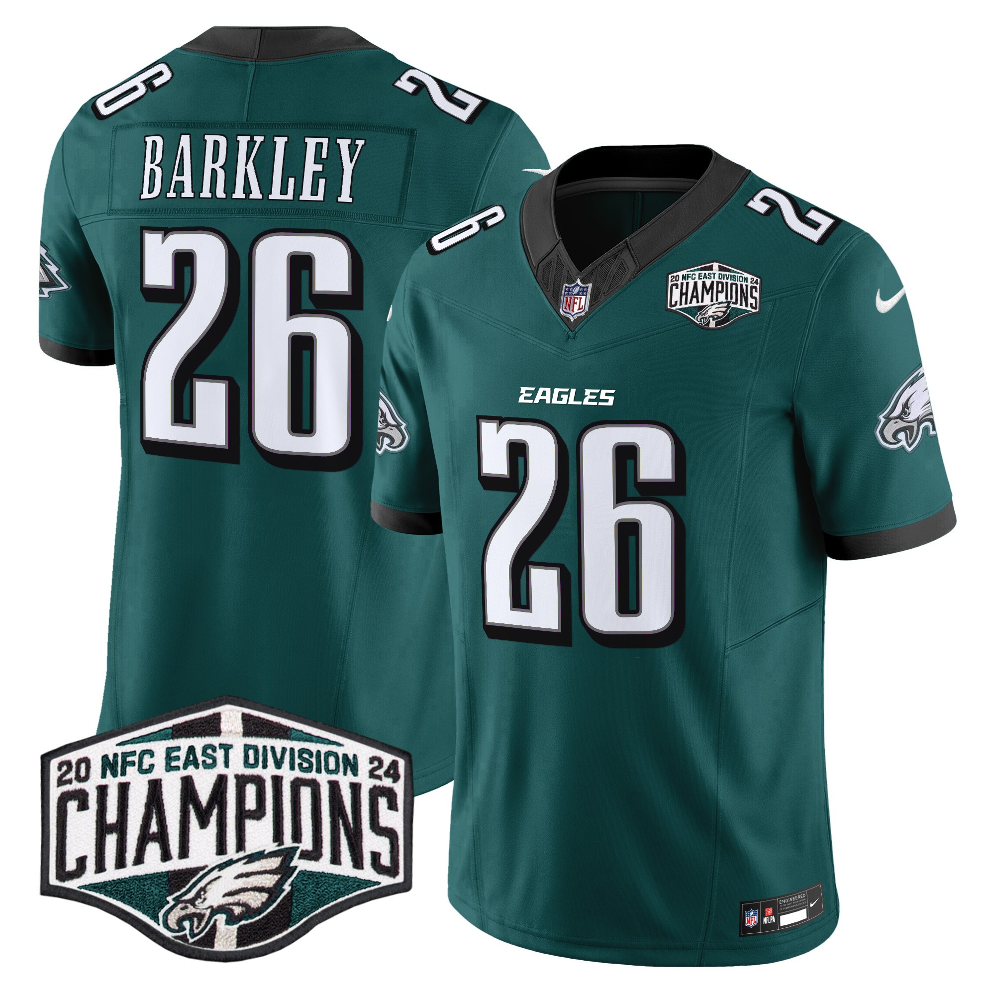 Men’s Eagles 2024 NFC East Division Champions Vapor Limited Jersey – All Stitched