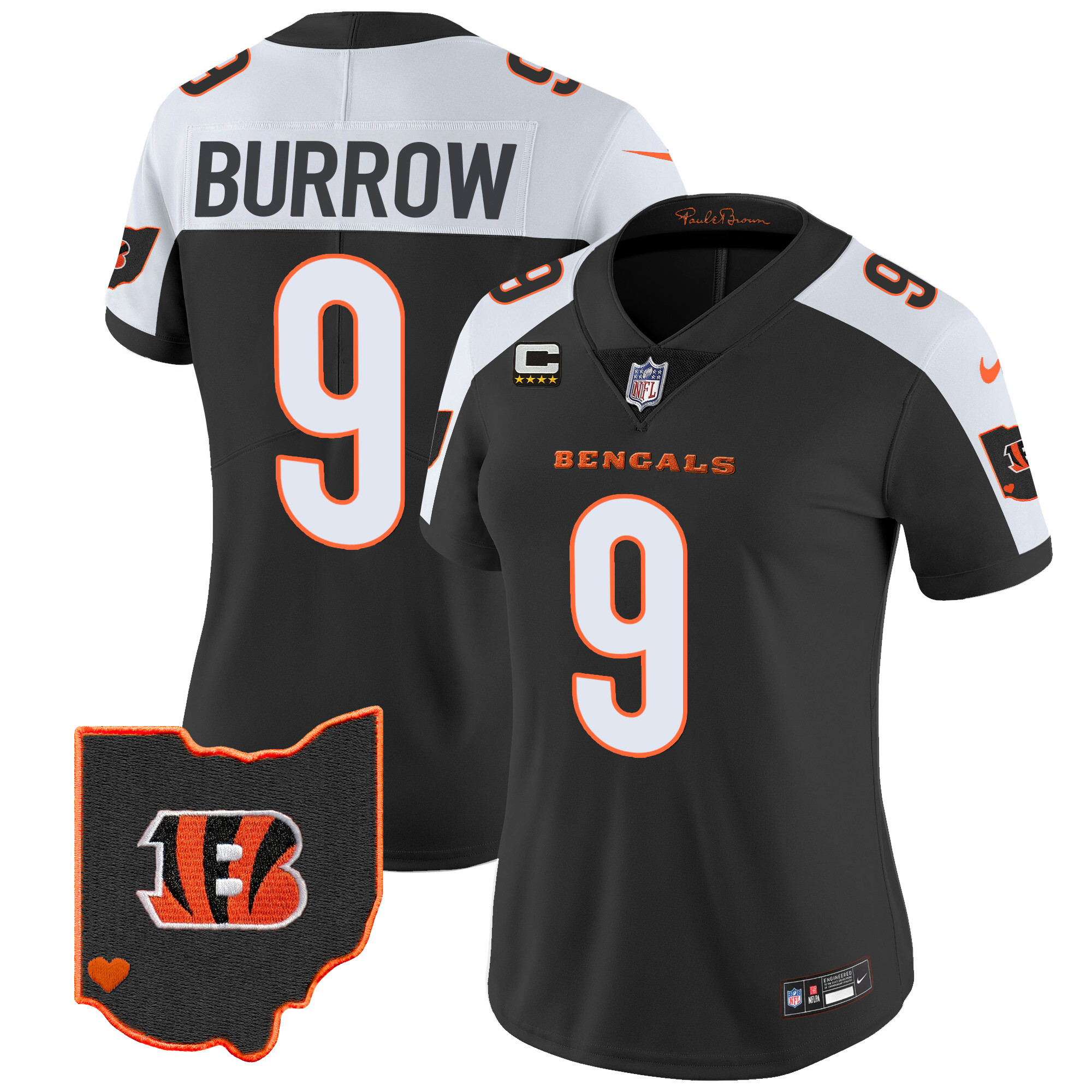 Women’s Cincinnati Bengals Ohio Patch Vapor Limited Jersey – All Stitched