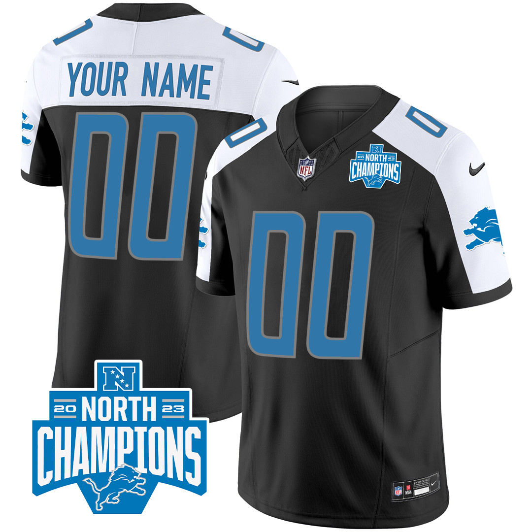 Detroit Lions 2023 NFC North Division Champions Patch Vapor Custom Jersey – All Stitched