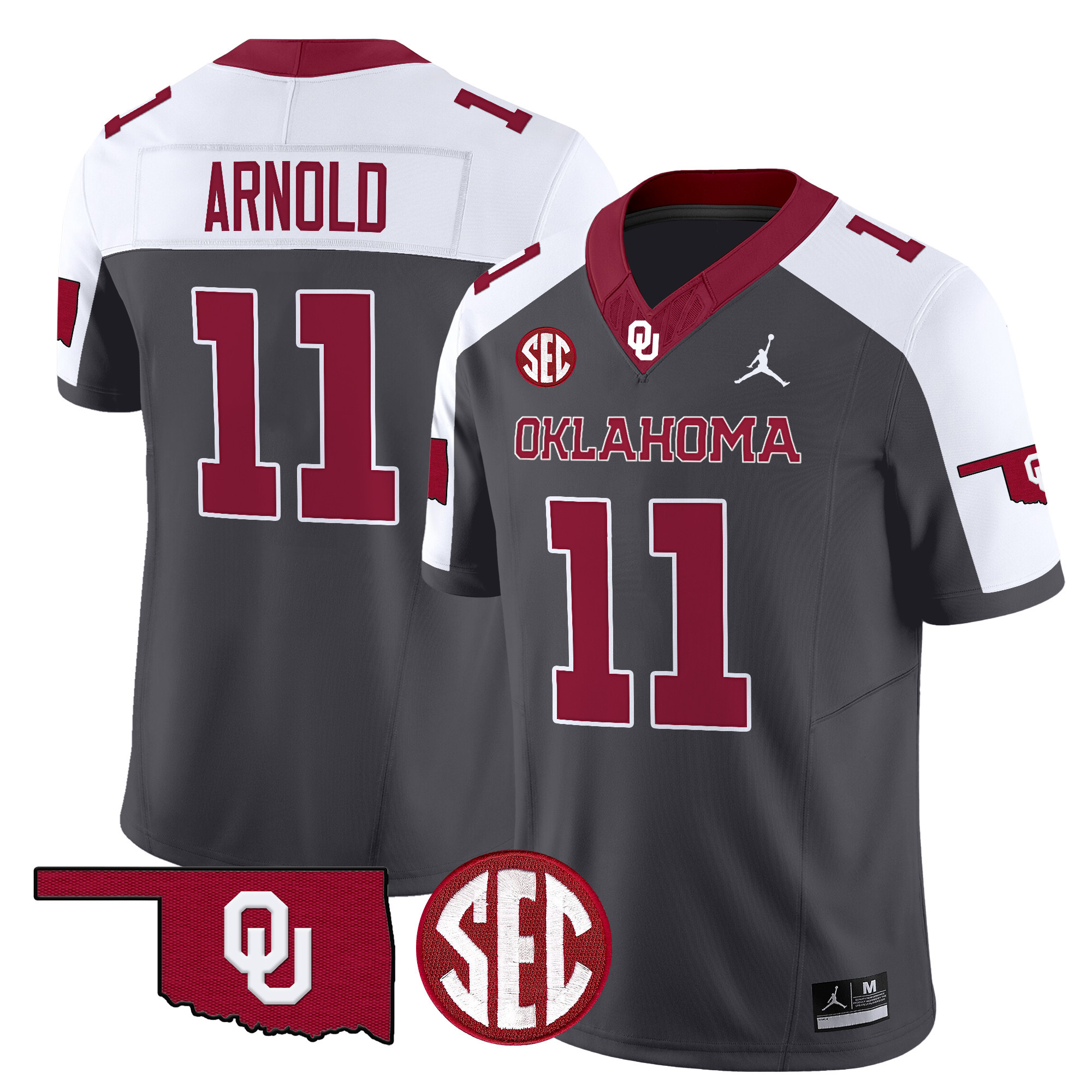 Men’s Oklahoma Sooners 2024 Vapor Limited Jersey – SEC Patch – All Stitched