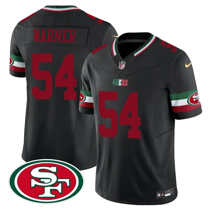 Fred Warner San Francisco 49ers Mexico Black Jersey – All Stitched