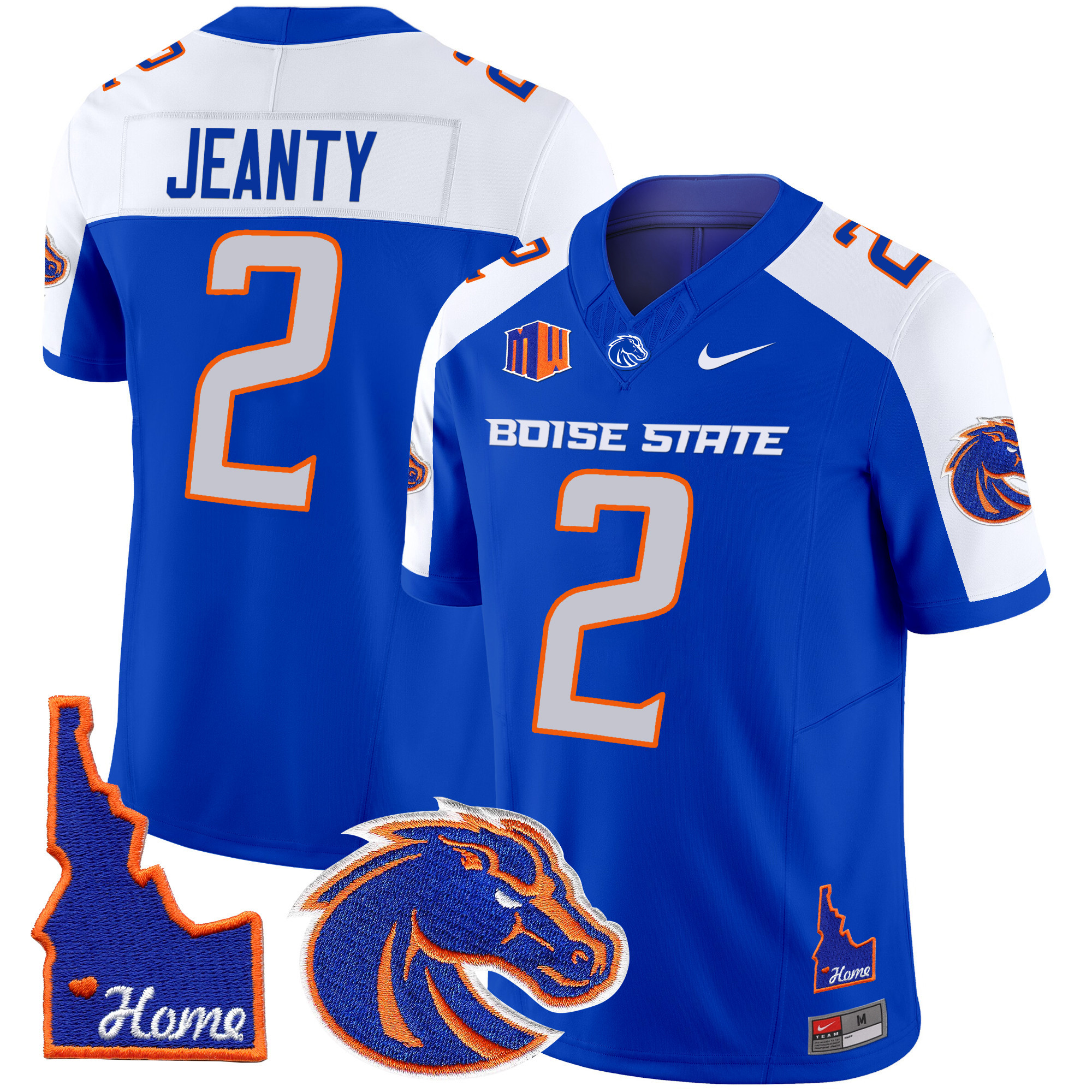 Men’s Boise State Broncos 2024 Home Patch Vapor Limited Jersey – All Stitched