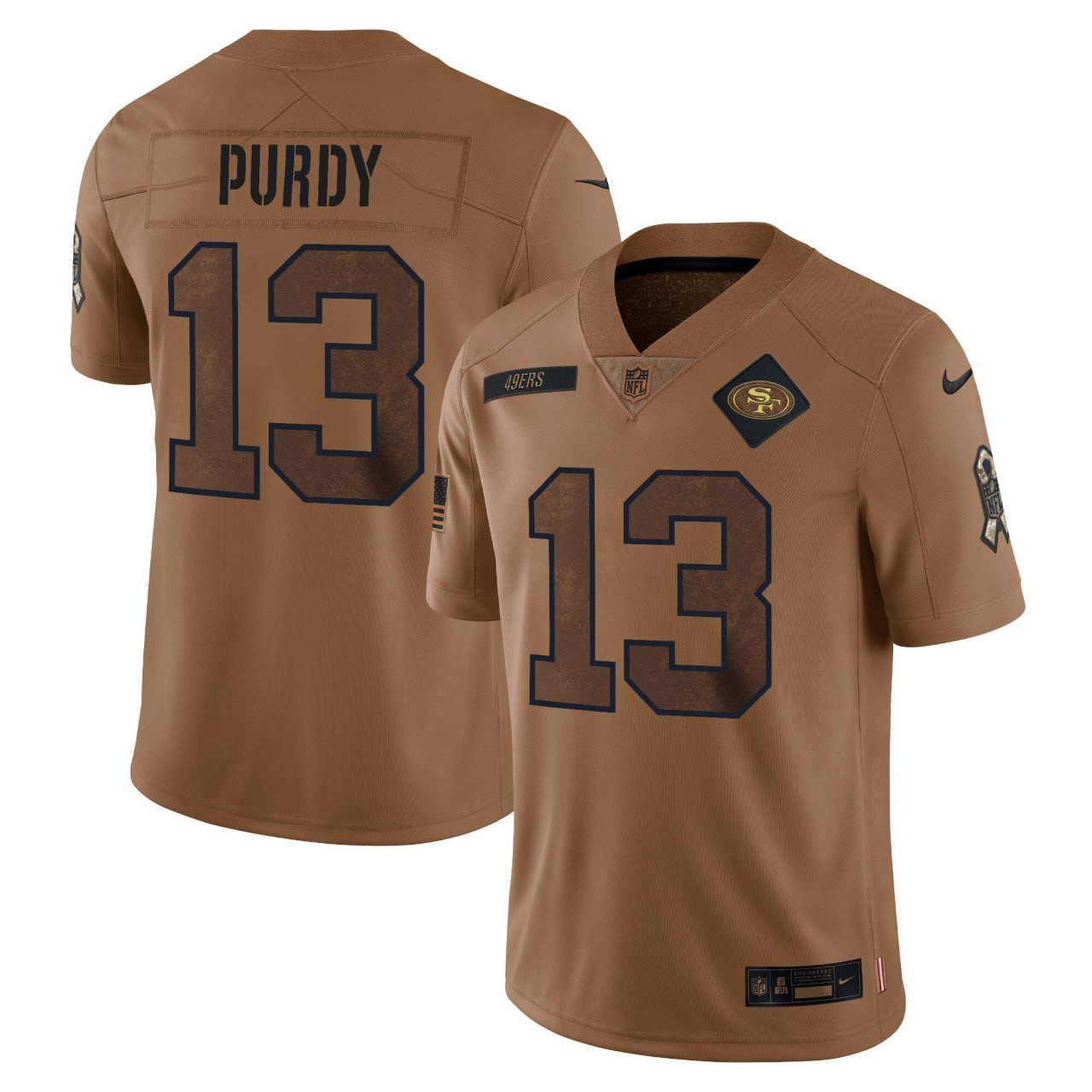 Brock Purdy San Francisco 49ers 2023 Salute To Service Jersey – Brown