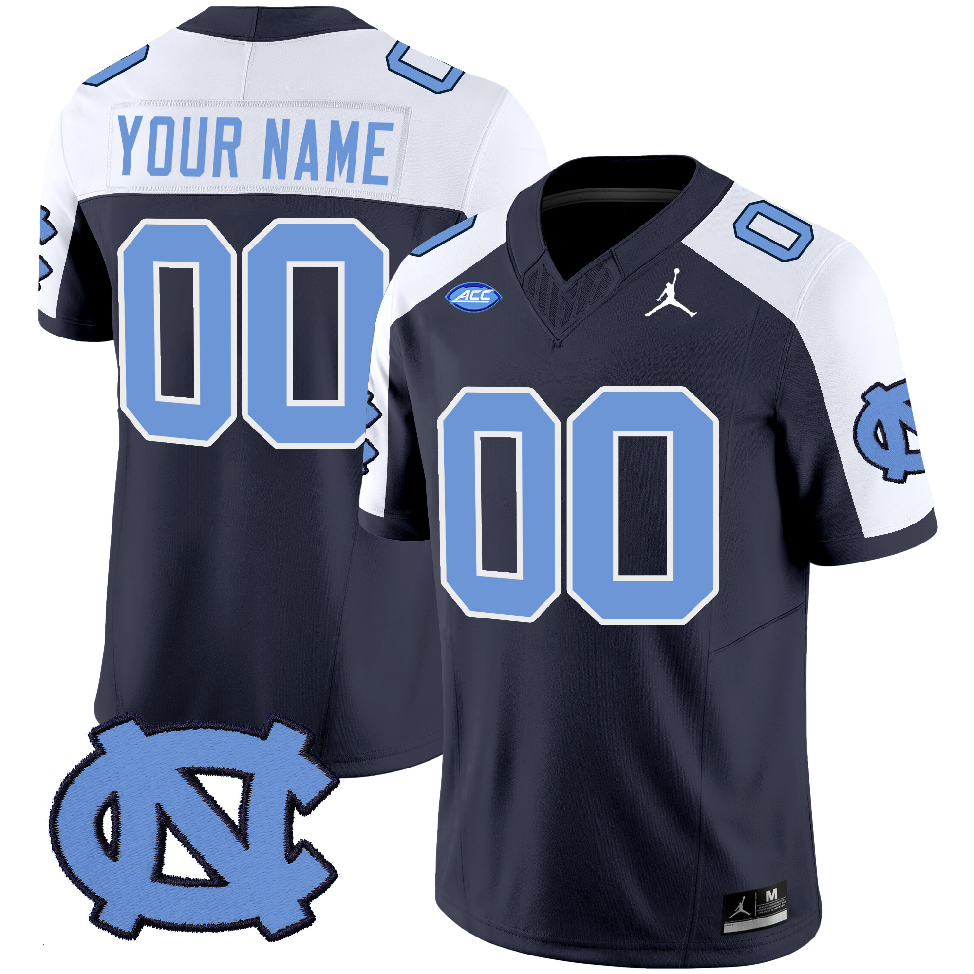 North Carolina Tar Heels Vapor Limited Custom Jersey – All Stitched