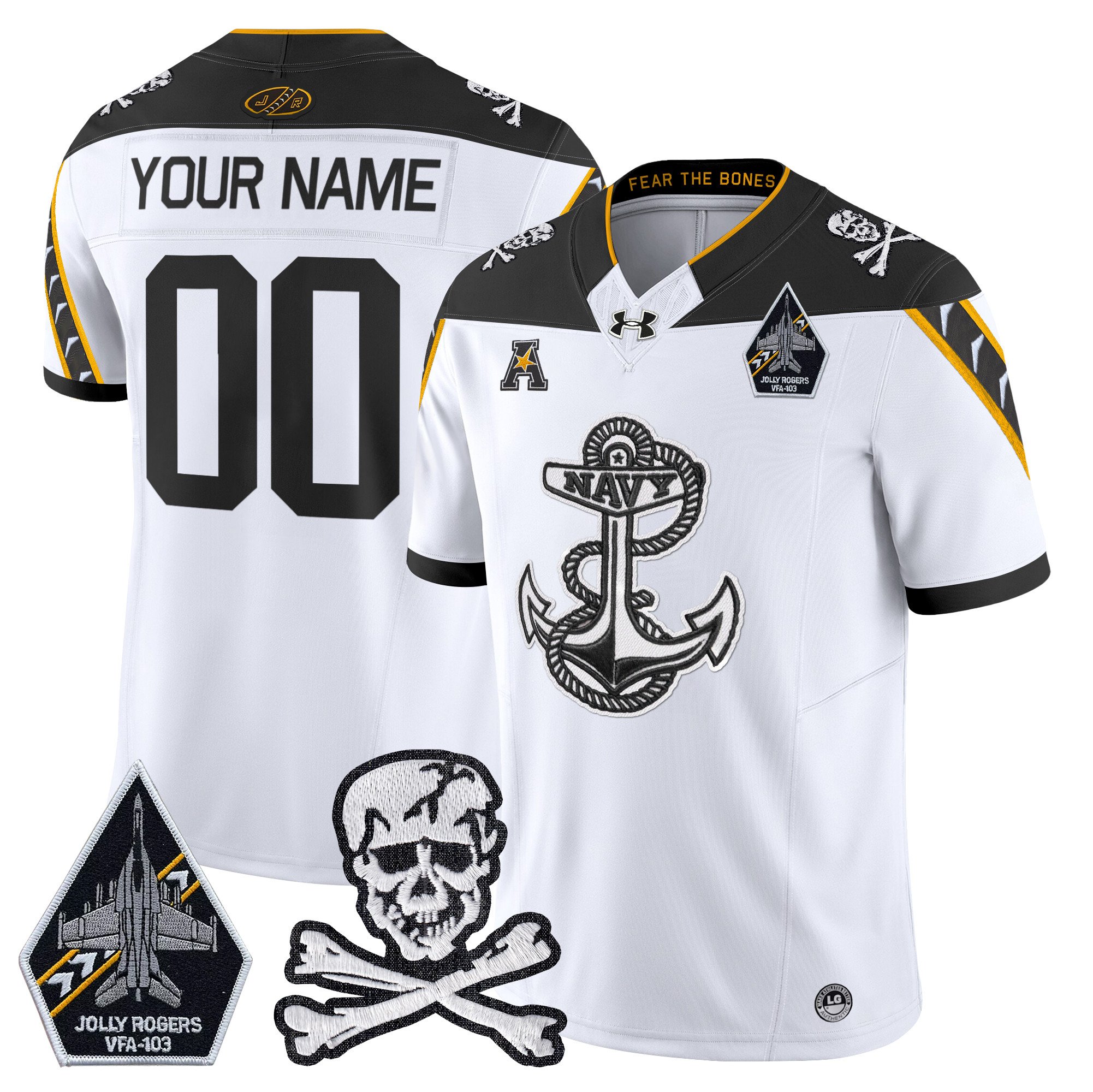 Navy Midshipmen 2024 Vapor Limited Custom Jersey V4 – All Stitched