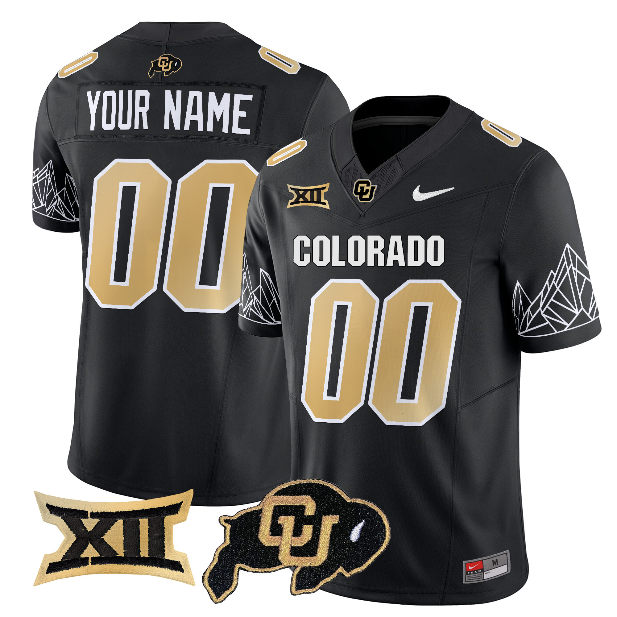 Colorado Buffaloes Vapor Limited Custom Jersey V3 – Big 12 XII Patch – All Stitched