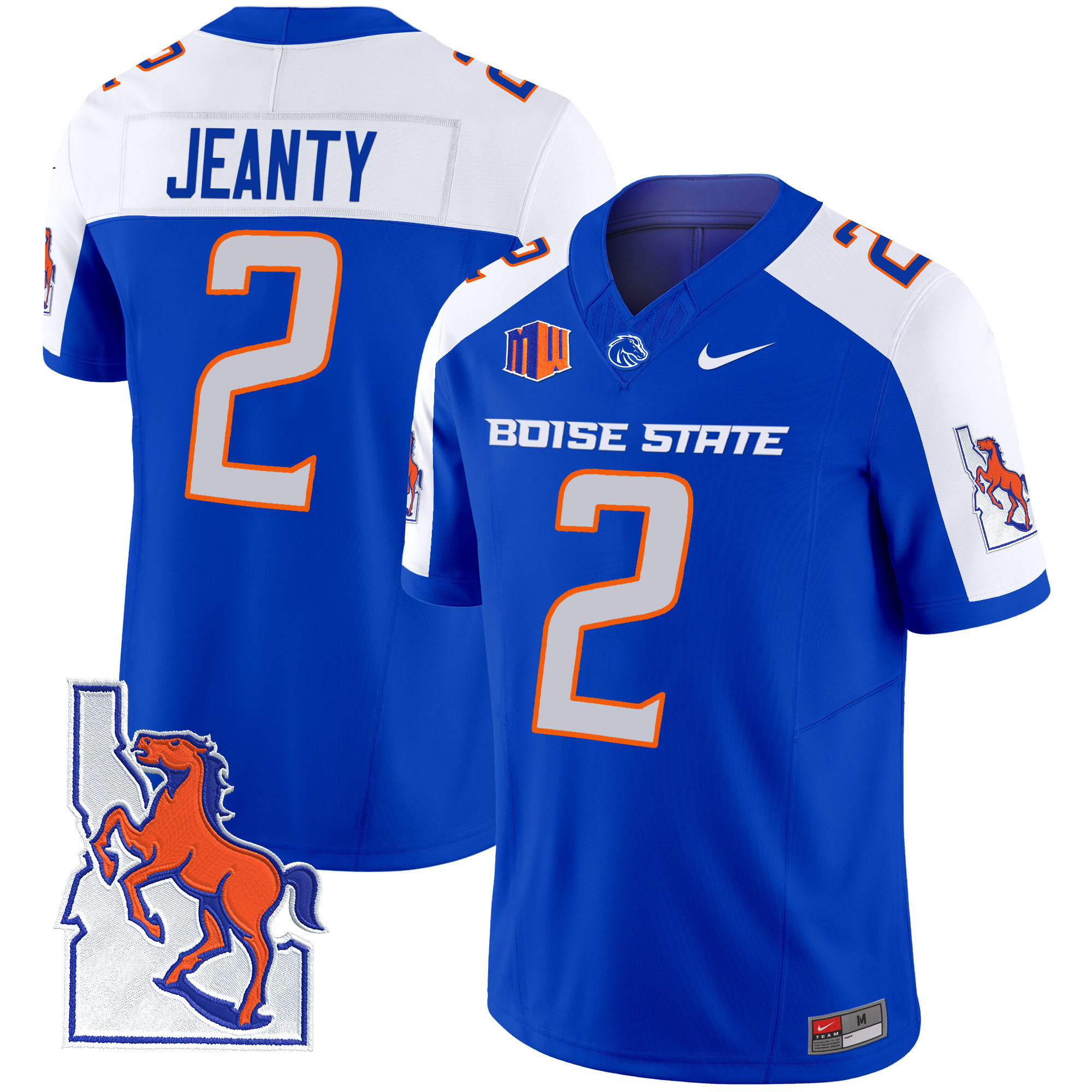 Men’s Boise State Broncos 2024 Map Patch Vapor Limited Jersey – All Stitched