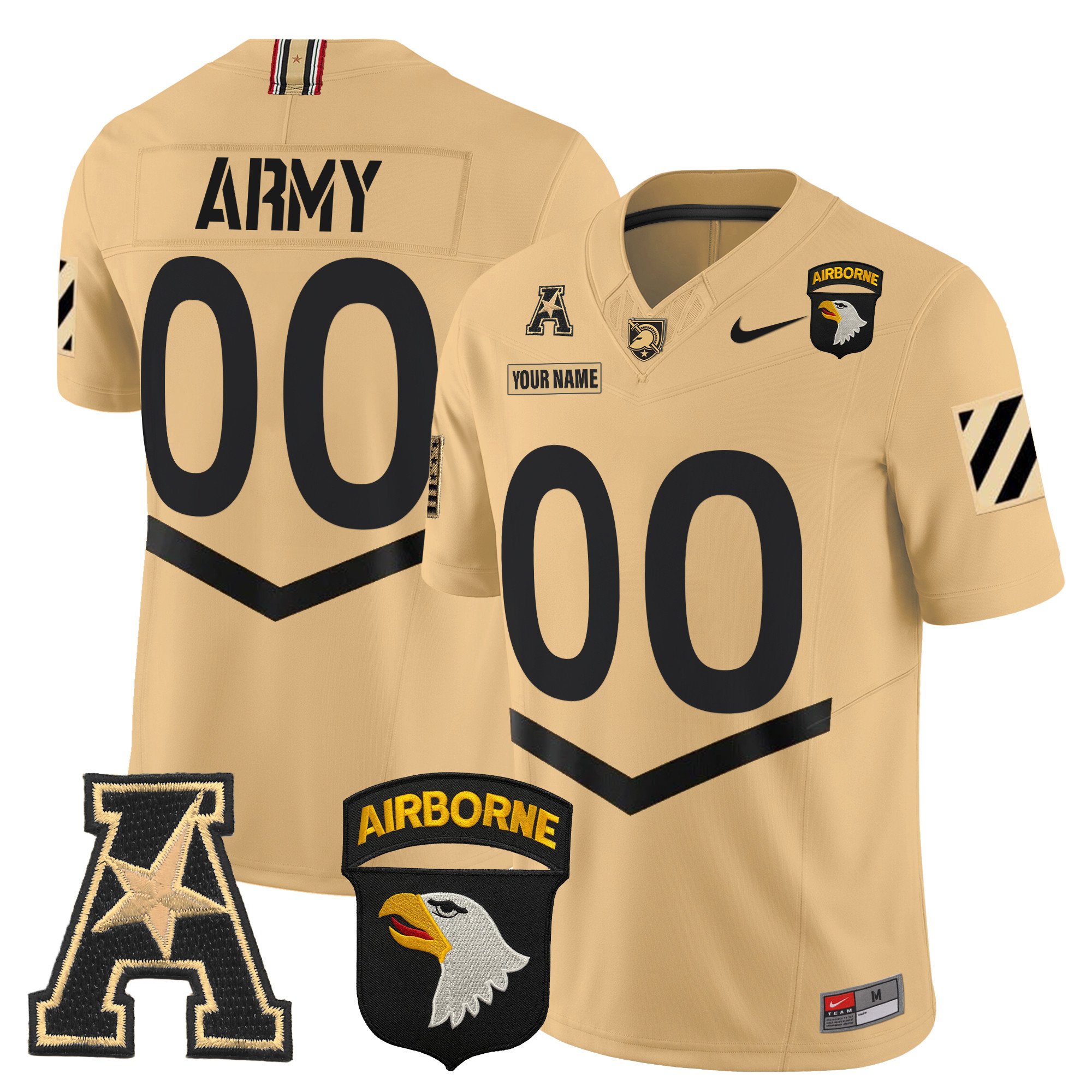 Army Black Knights 101st Airborne Division Patch 2024 Vapor Limited Custom Jersey V3 – All Stitched