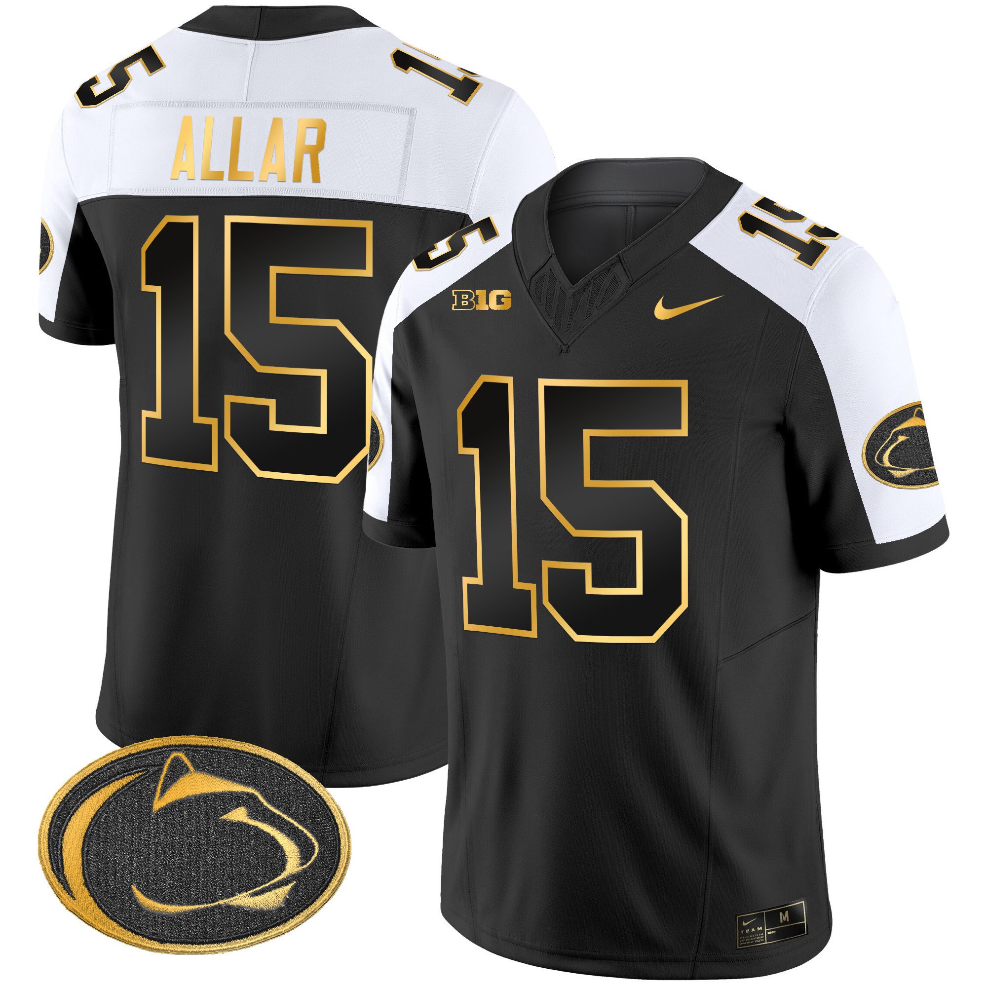 Men’s Penn State Nittany Lions Gold Vapor Limited Jersey – All Stitched